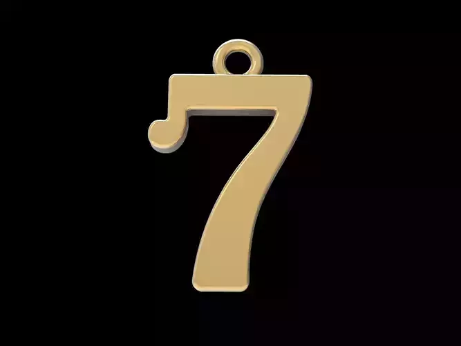 pendant number seven 7 3D print model