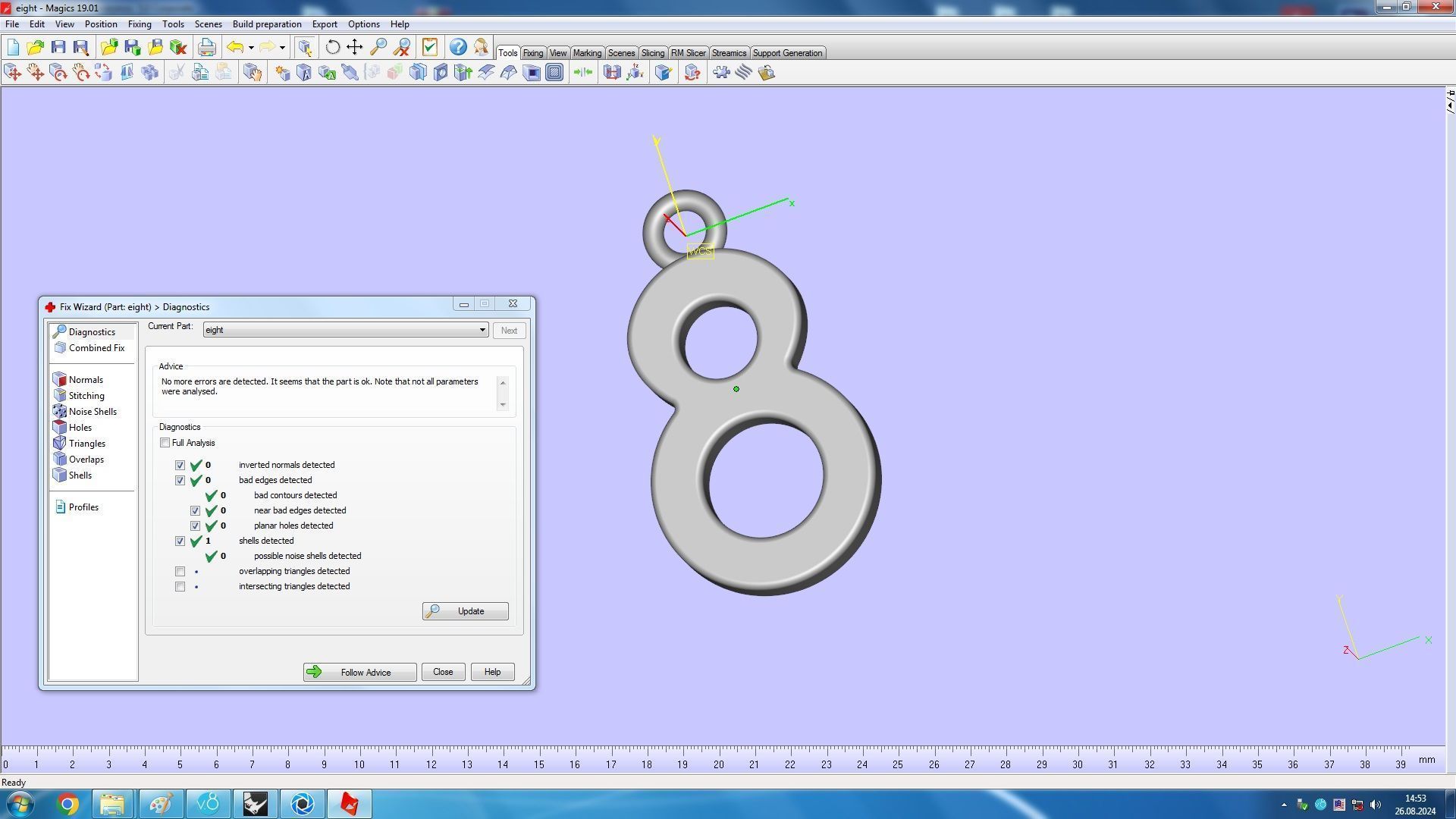 pendant number eight 8 3D print model_4