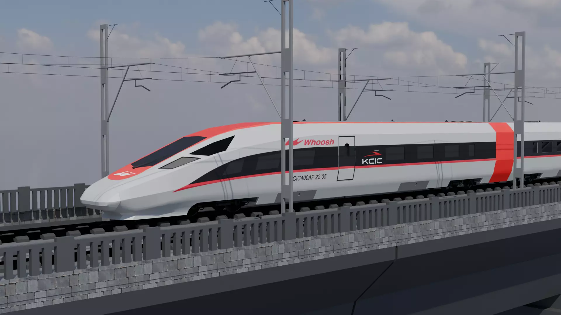 KCIC Whoosh Jakarta-Bandung Low-poly 3D model