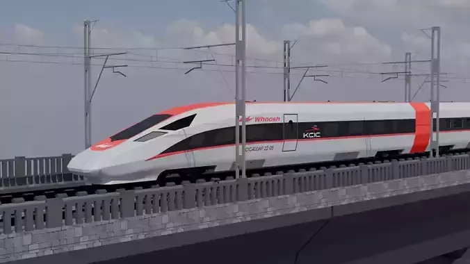 KCIC Whoosh Jakarta-Bandung Low-poly 3D model