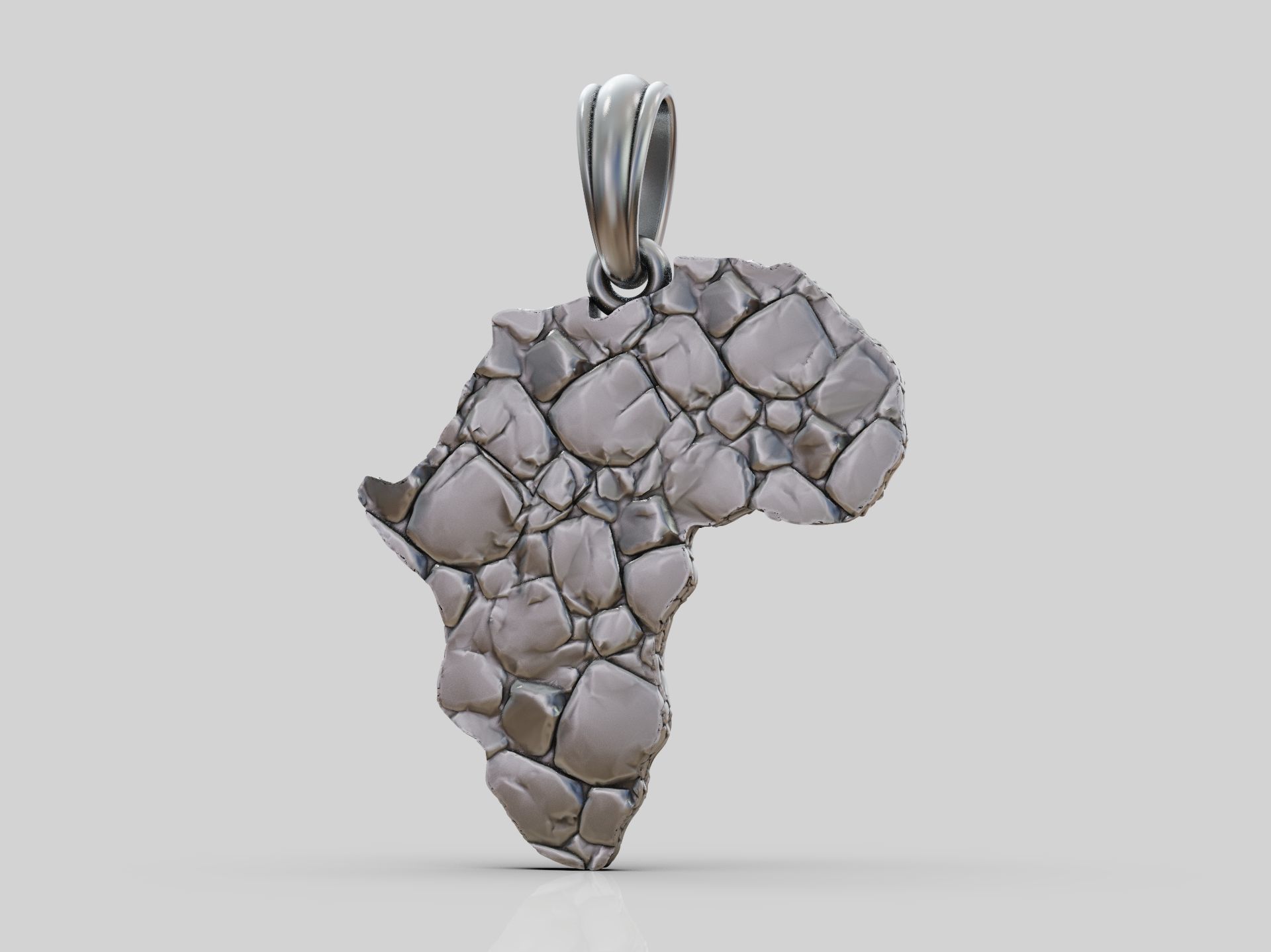 Pendant African continent lions  3D print model_13