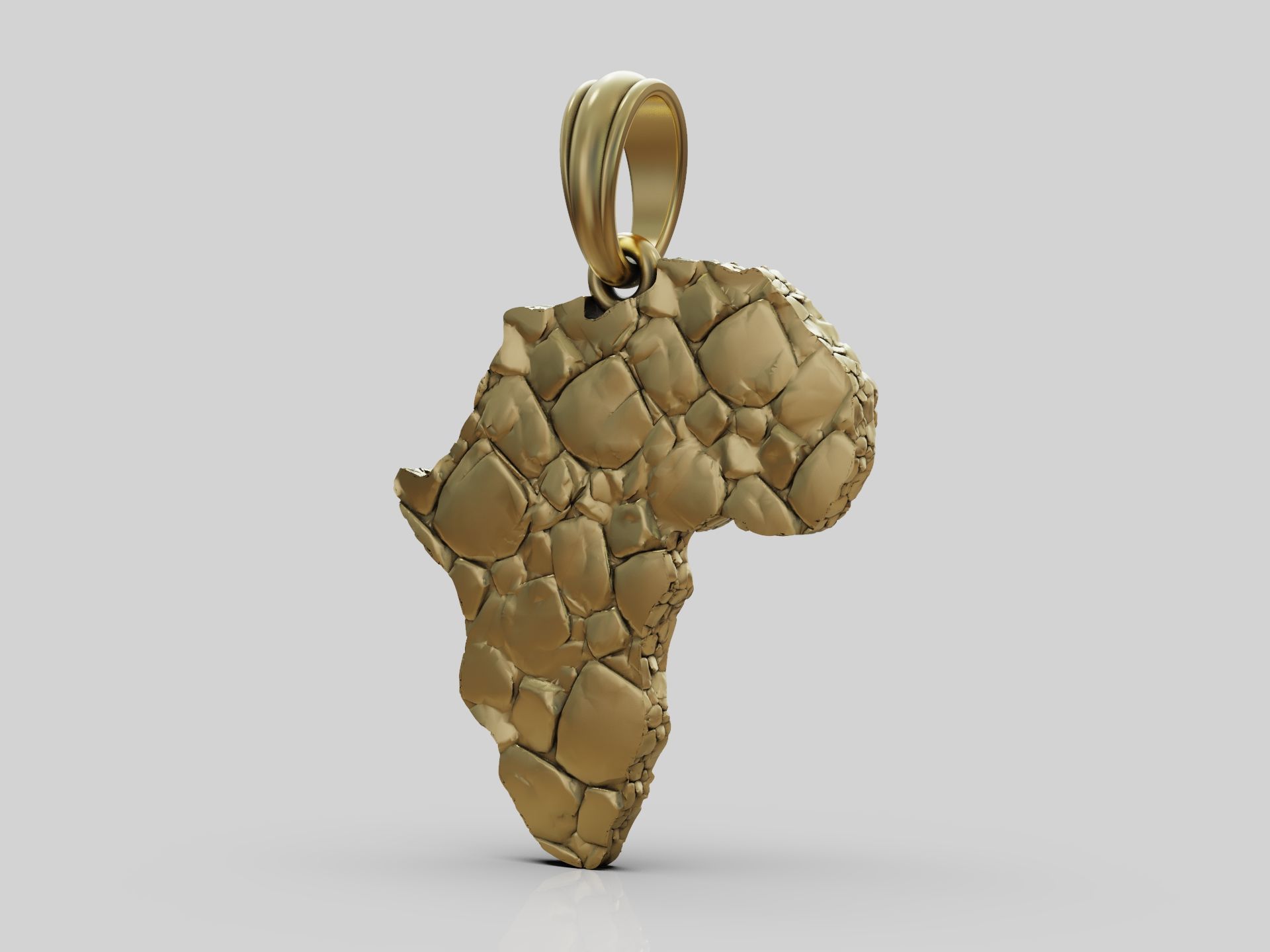 Pendant African continent lions  3D print model_12