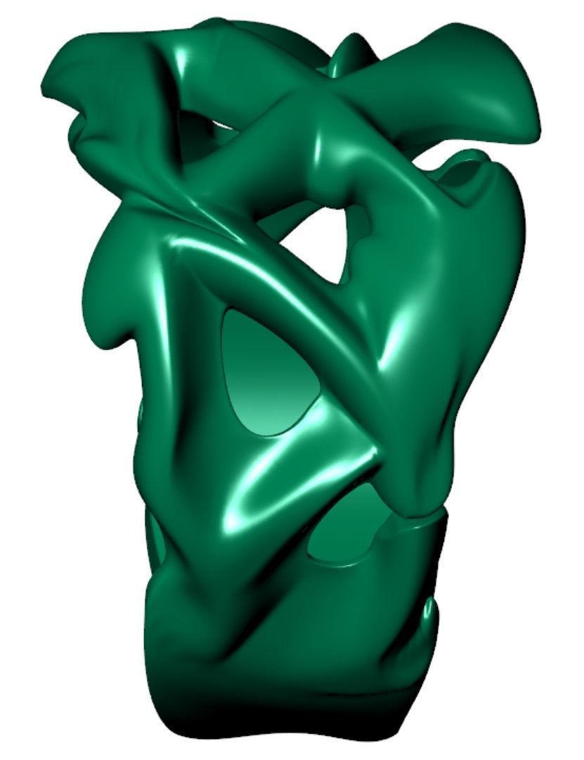 Punk Vine Pattern Silver Men Ring                         3D print model_17