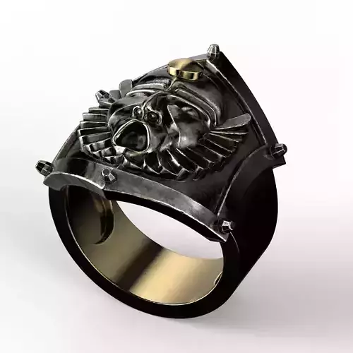 Warrior Mask Ring-CLR STL 3D print model
