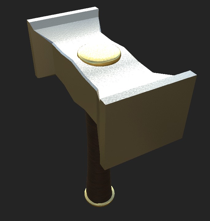 Fantasy Hammer - Low Poly Low-poly 3D model_2