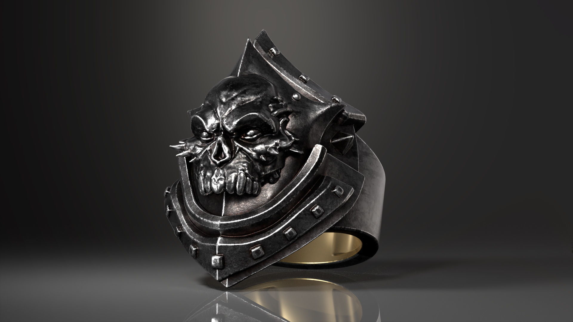 HB Men Ring STL 3D print model_11