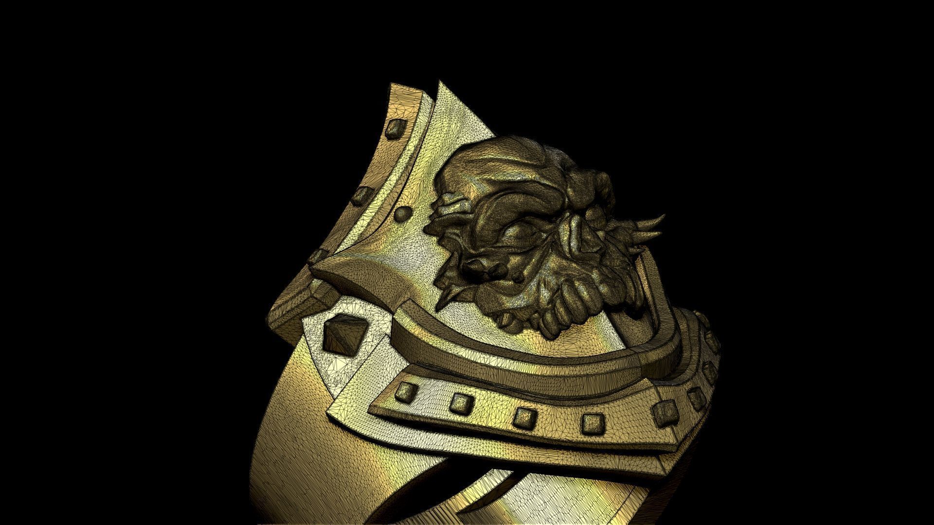 HB Men Ring STL 3D print model_16
