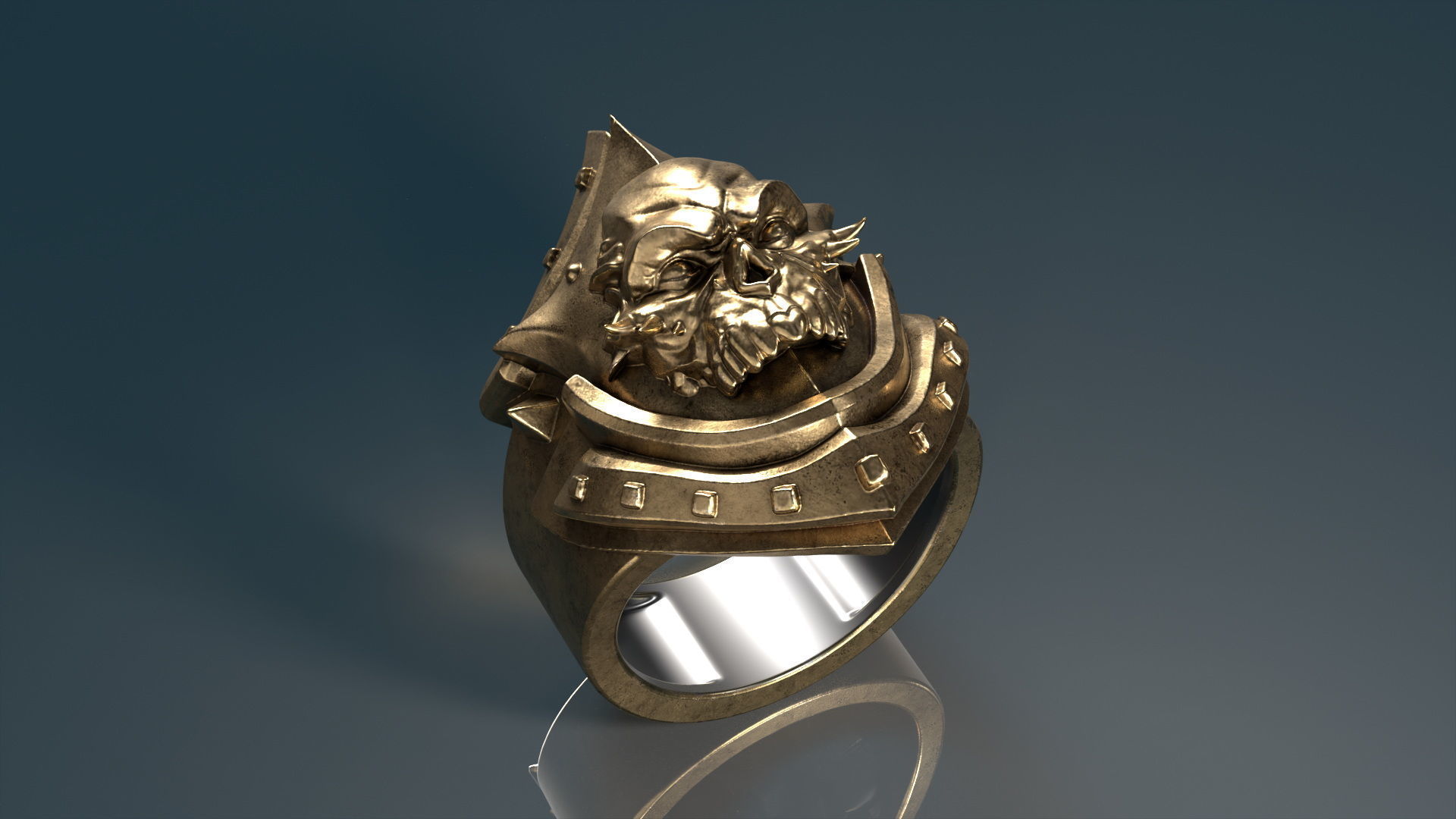 HB Men Ring STL 3D print model_8