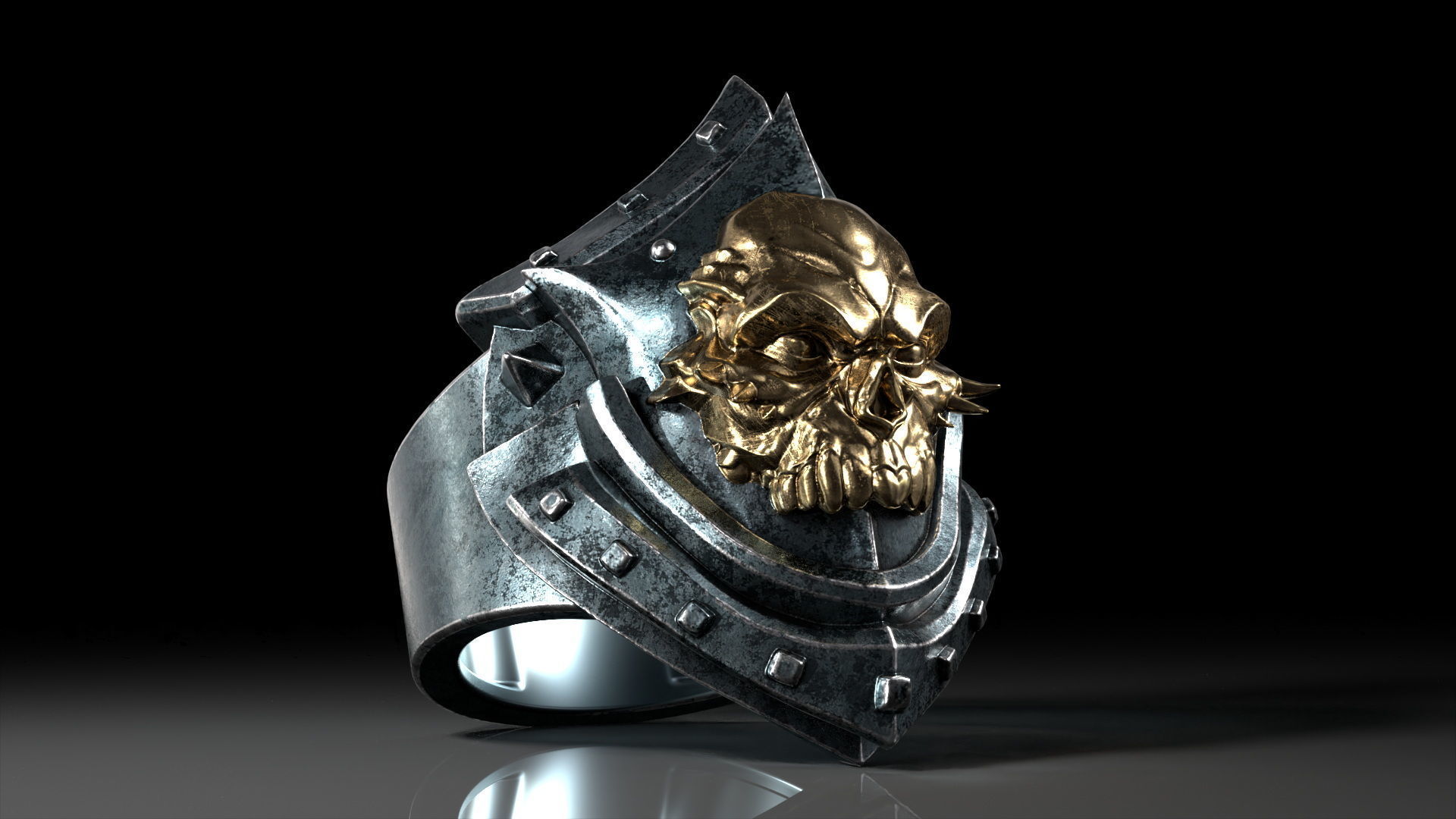 HB Men Ring STL 3D print model_9