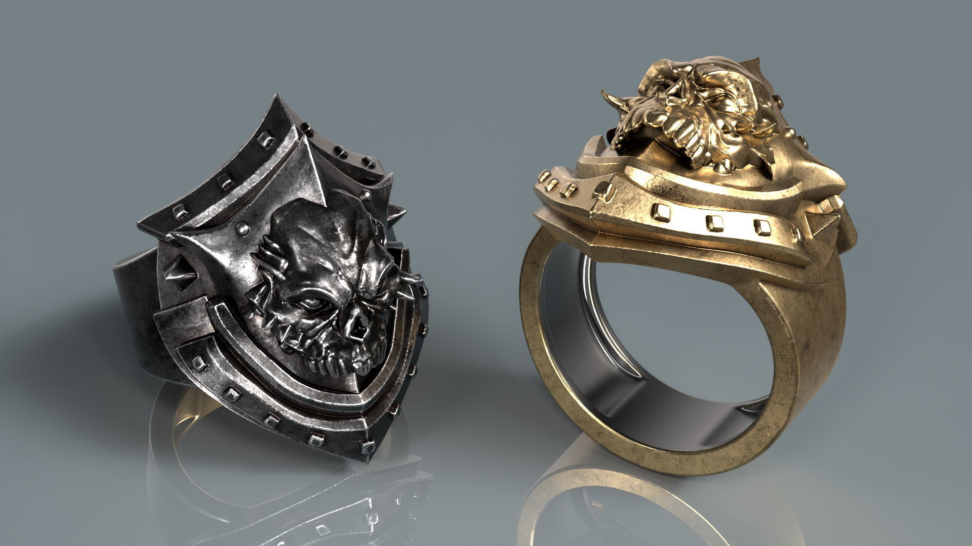 HB Men Ring STL 3D print model_7
