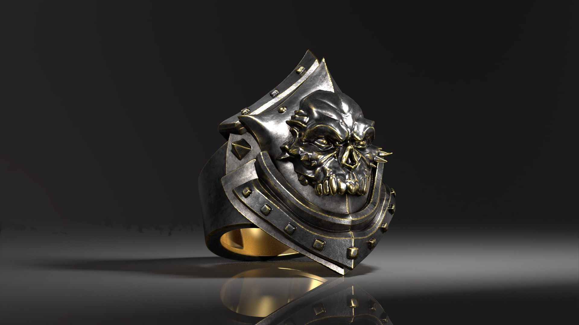 HB Men Ring STL 3D print model_12