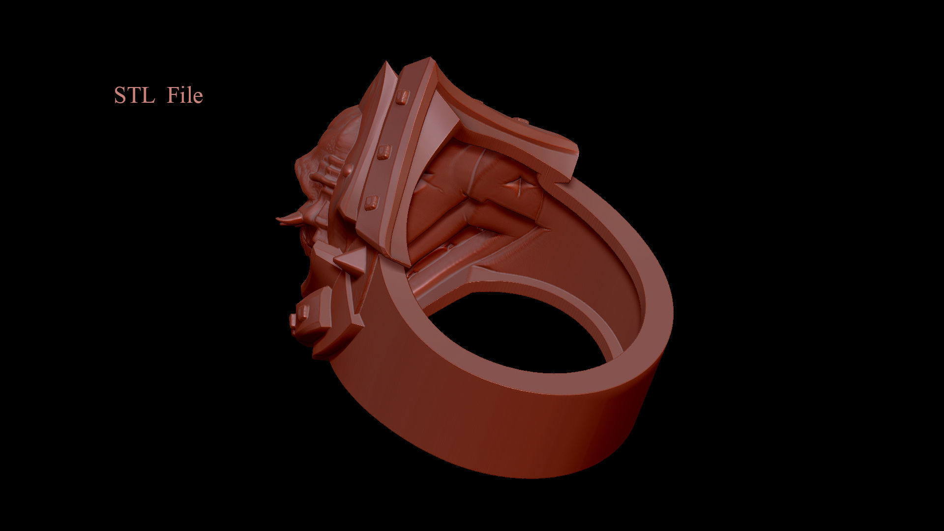 HB Men Ring STL 3D print model_5