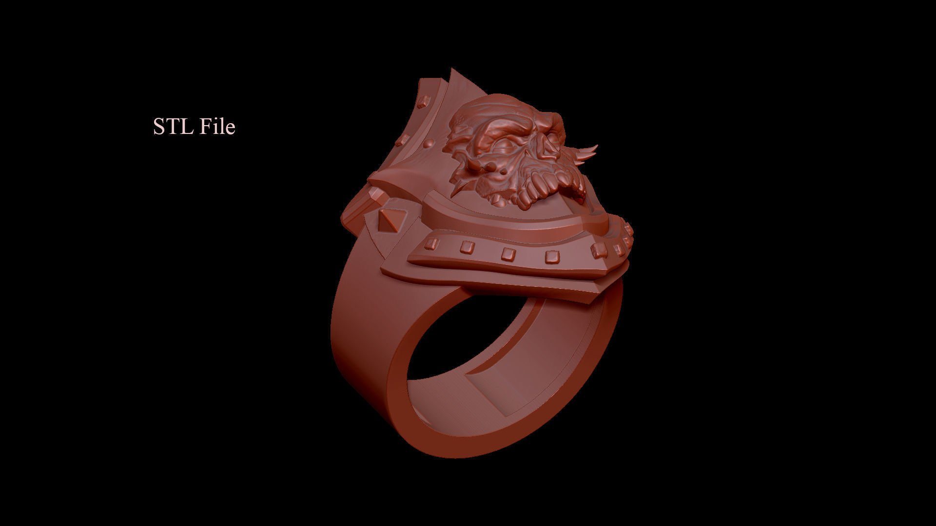 HB Men Ring STL 3D print model_4