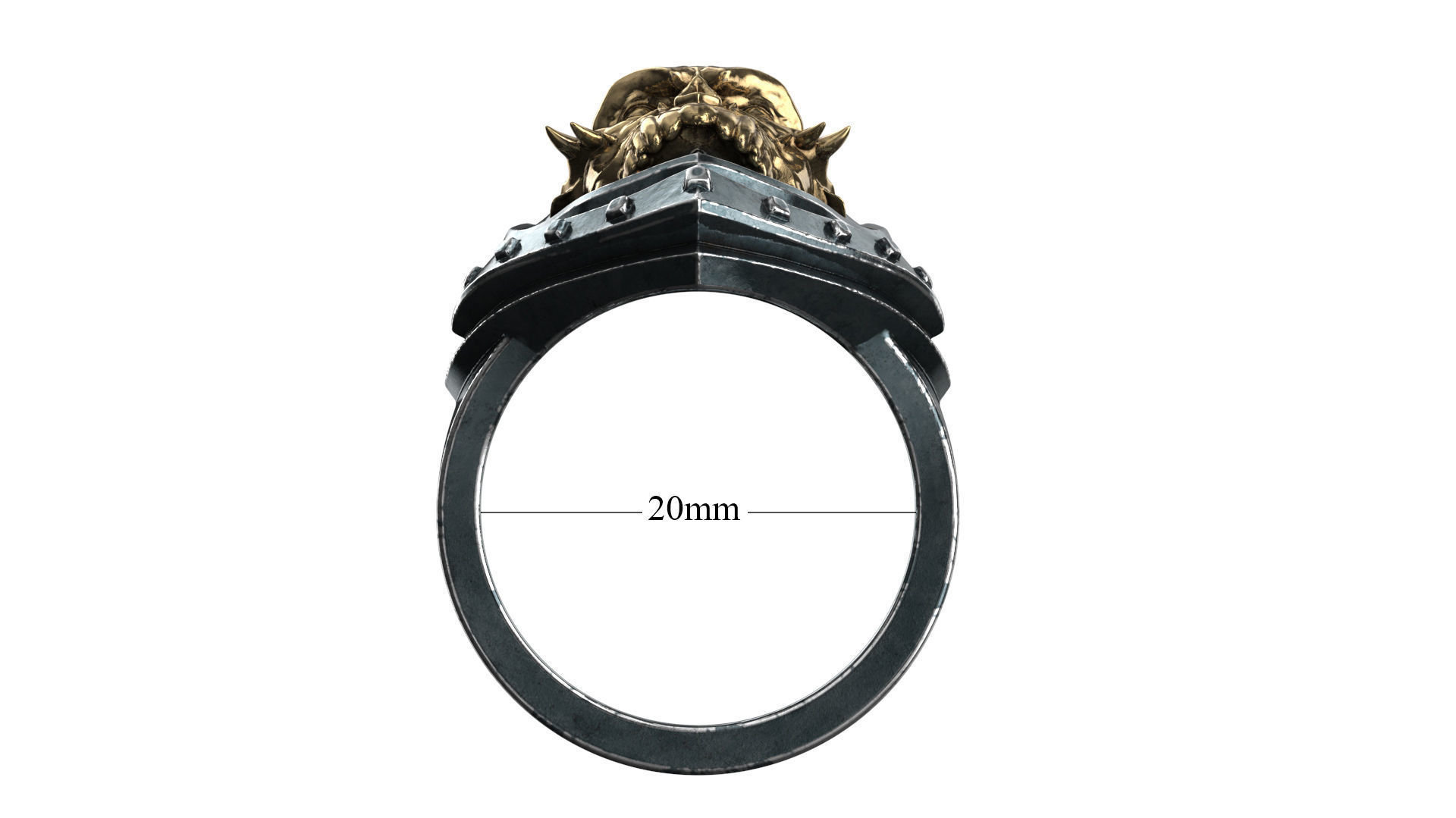 HB Men Ring STL 3D print model_17