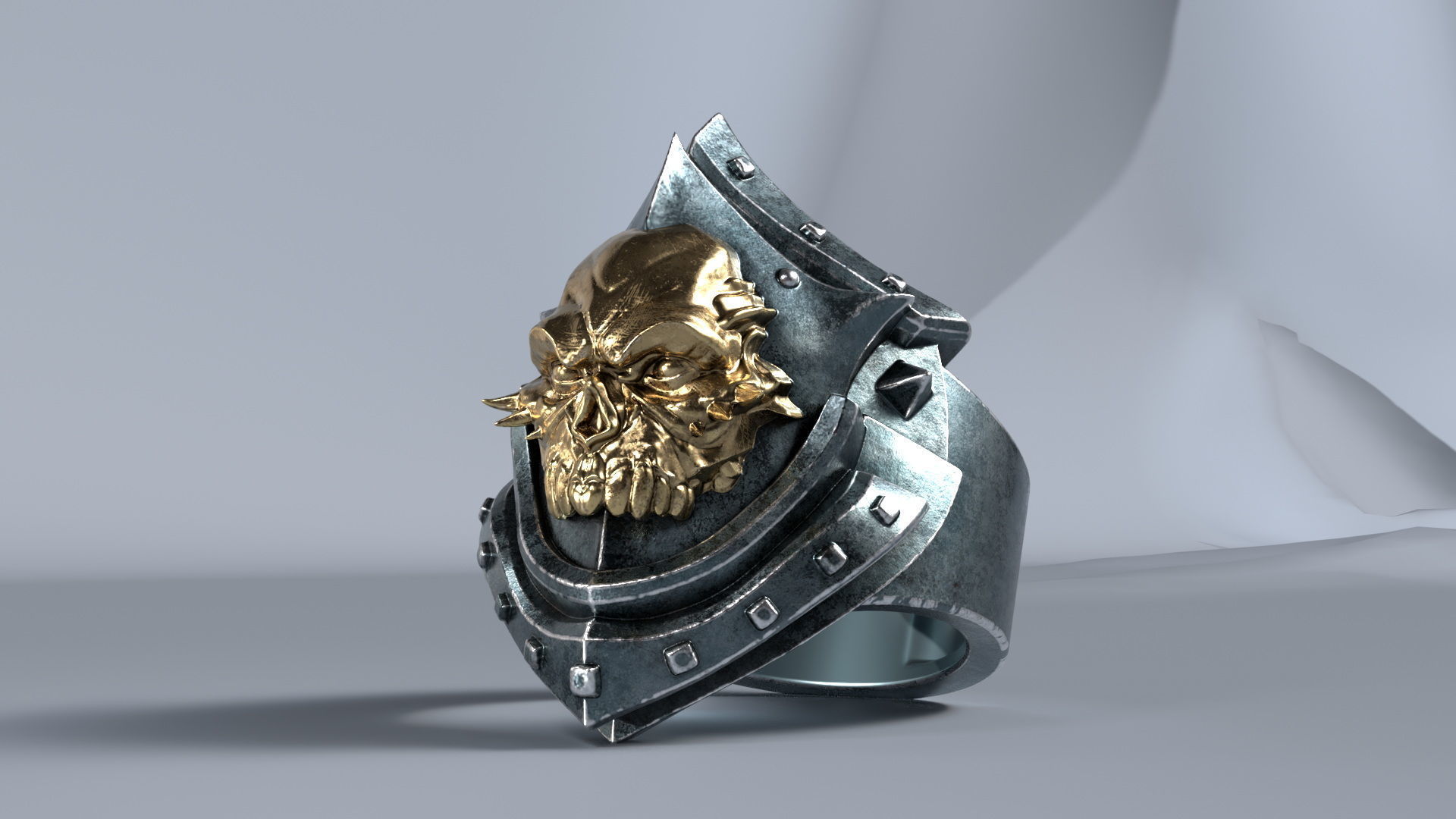 HB Men Ring STL 3D print model_1