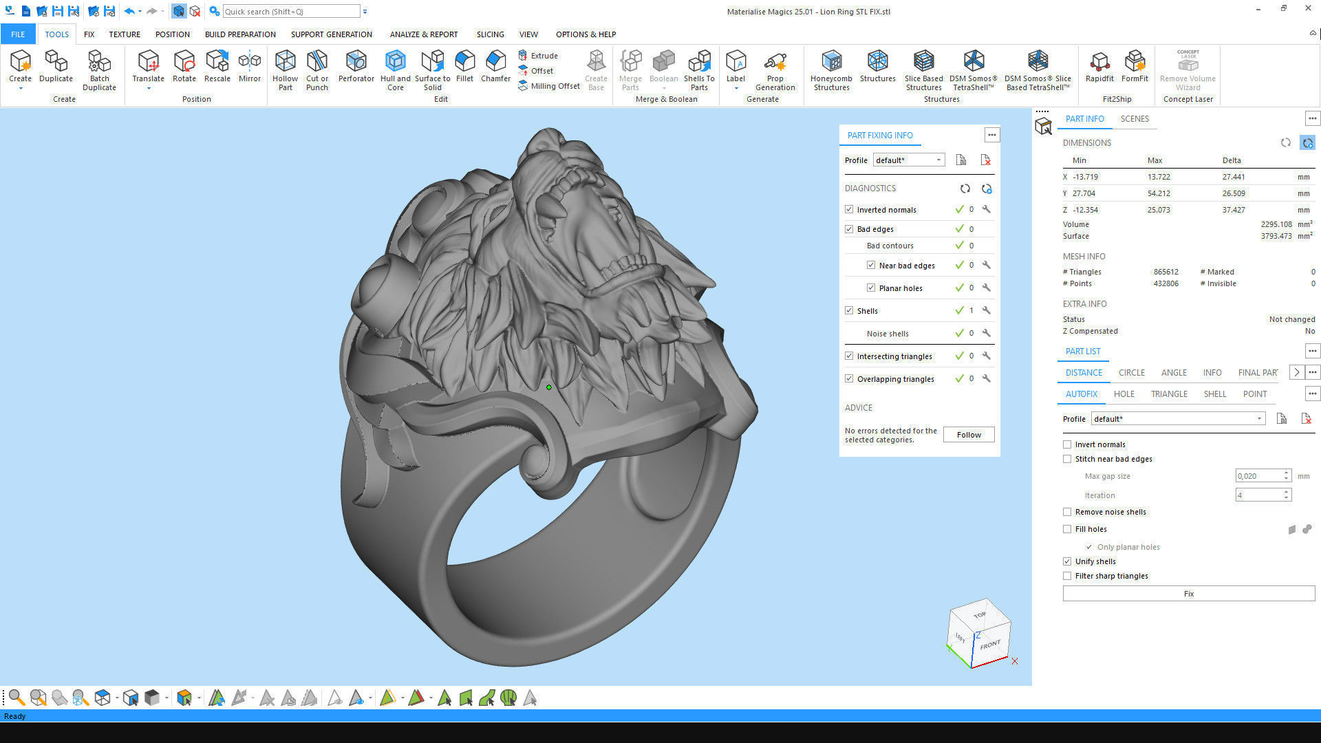 Lion Head Ring 3D print model_6