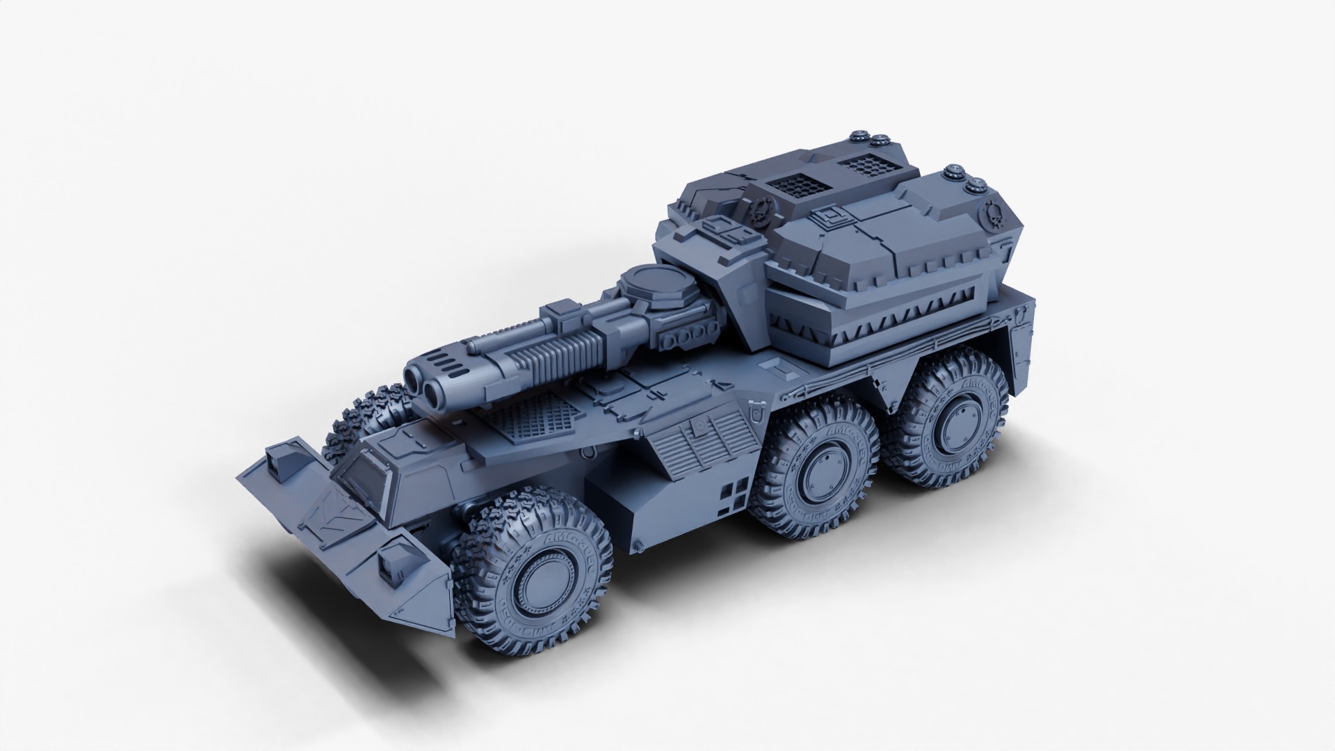 tank gun turret 4 variants 3D print model_3