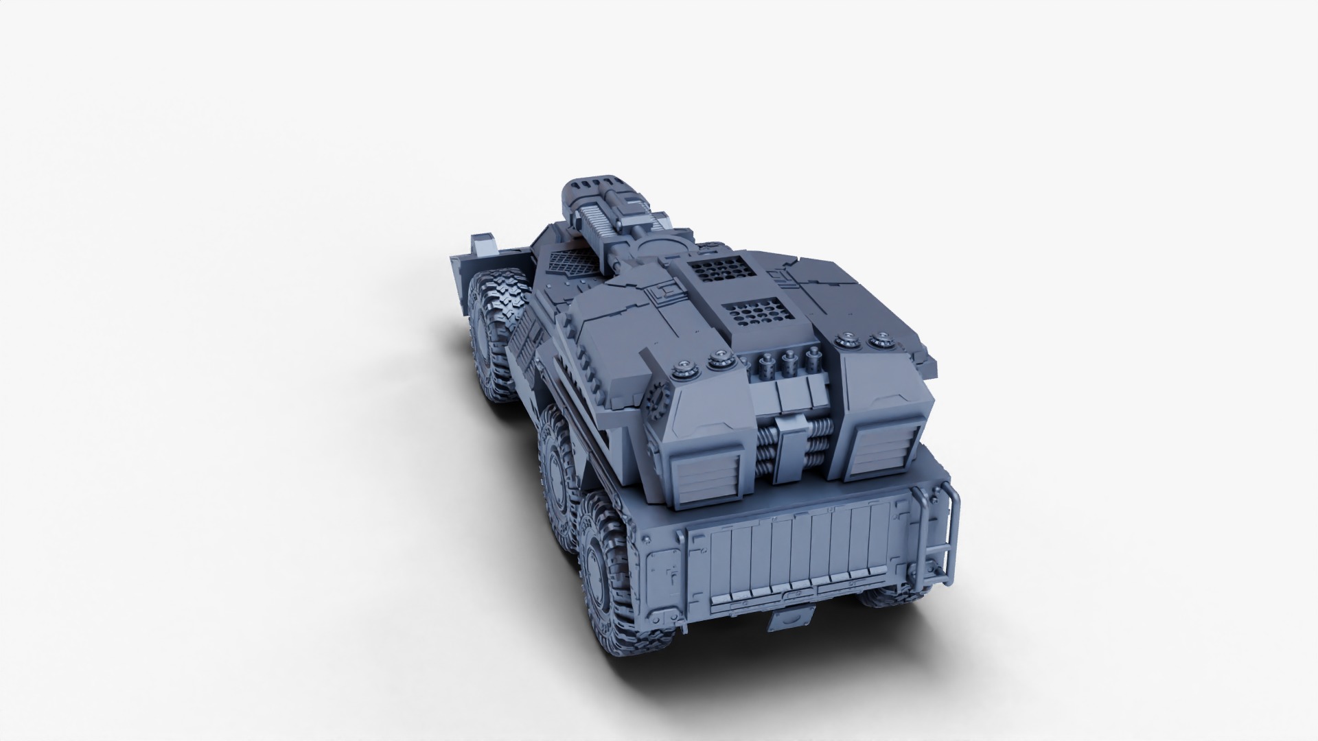 tank gun turret 4 variants 3D print model_11