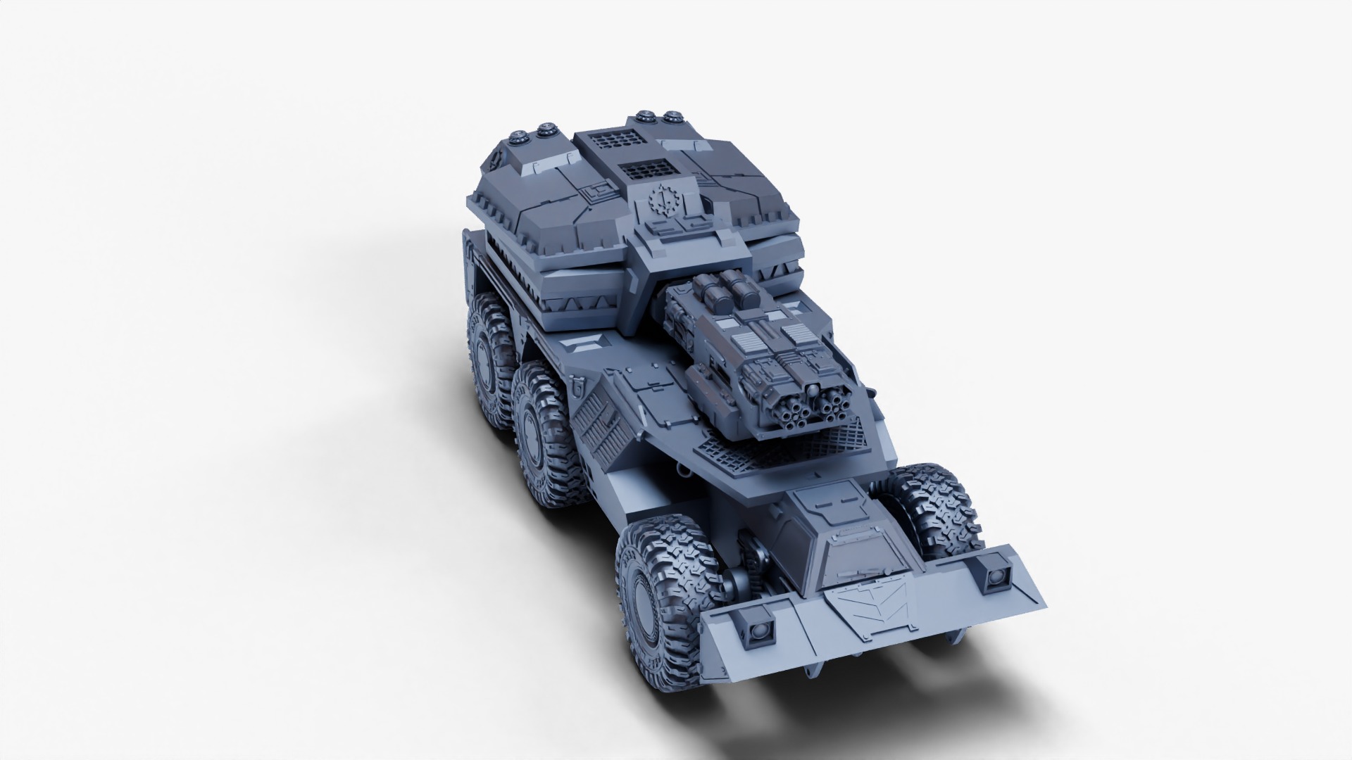 tank gun turret 4 variants 3D print model_10