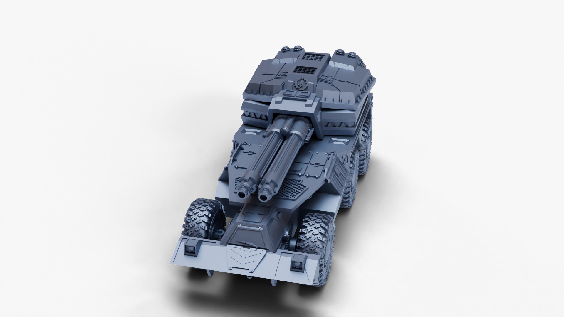 tank gun turret 4 variants 3D print model_9