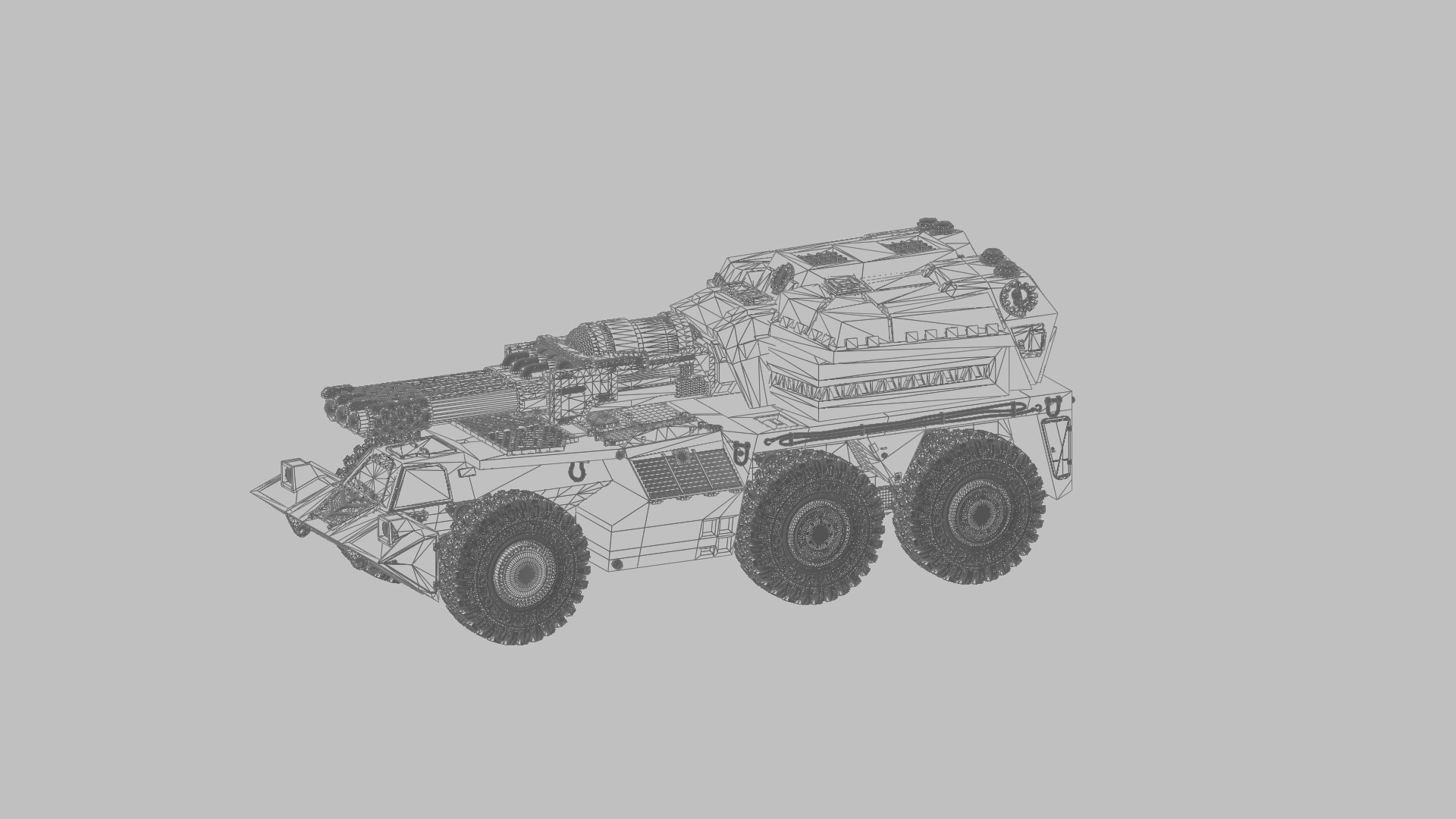 tank gun turret 4 variants 3D print model_12