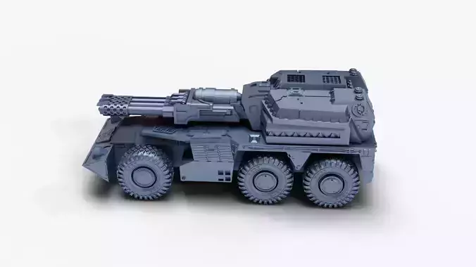 tank gun turret 4 variants 3D print model