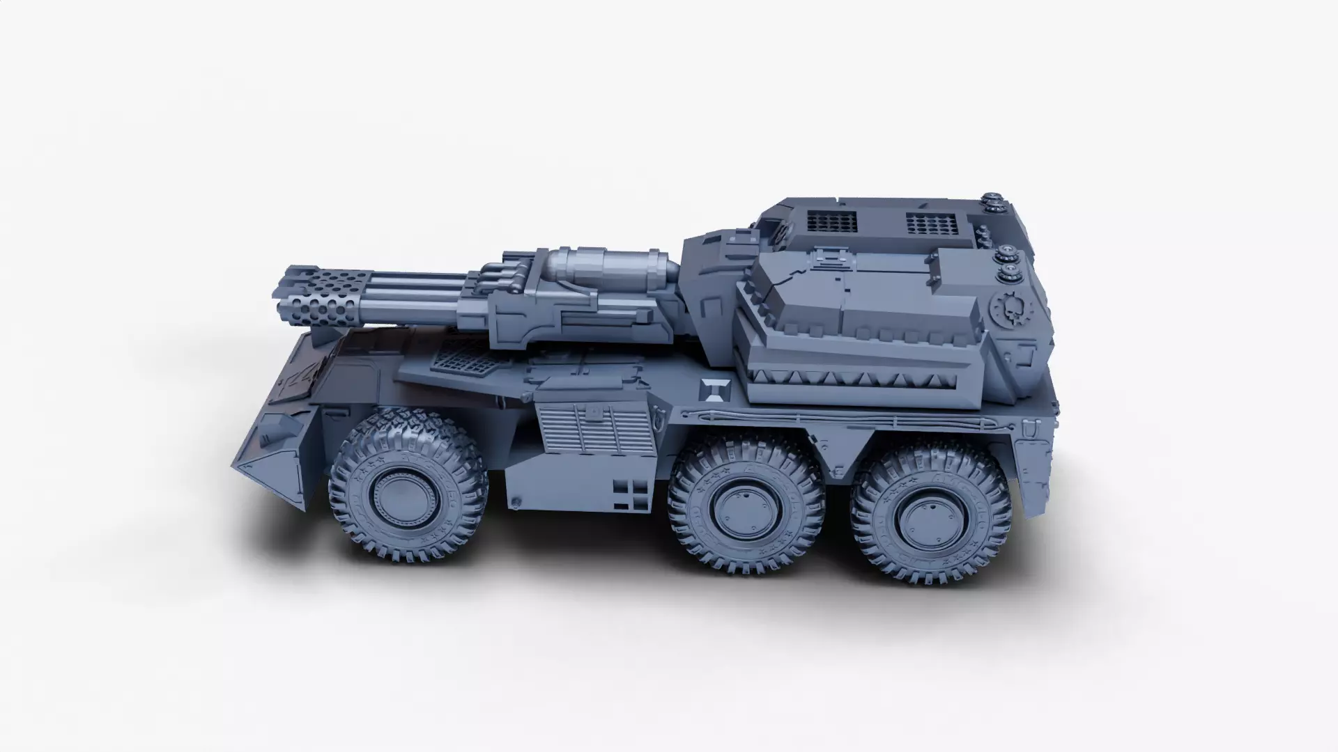 tank gun turret 4 variants 3D print model_0