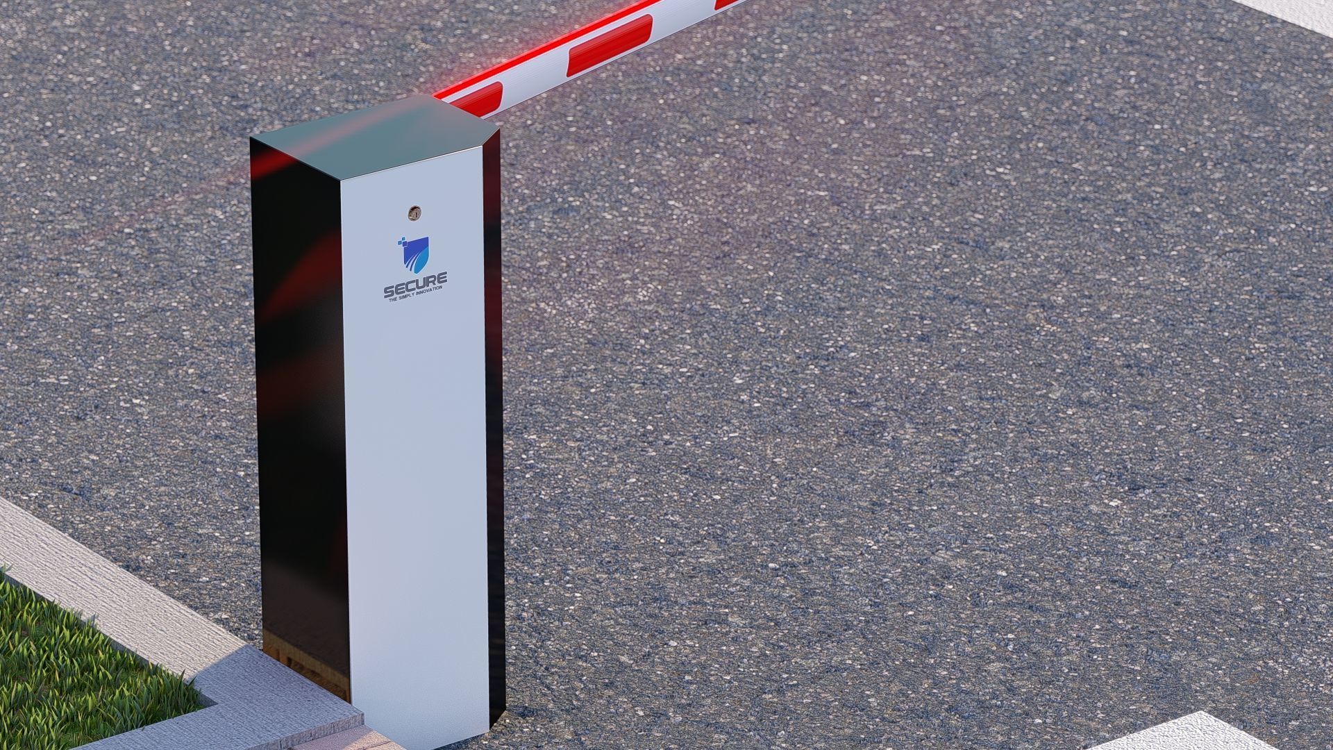 Boom Barrier Low-poly 3D model_1