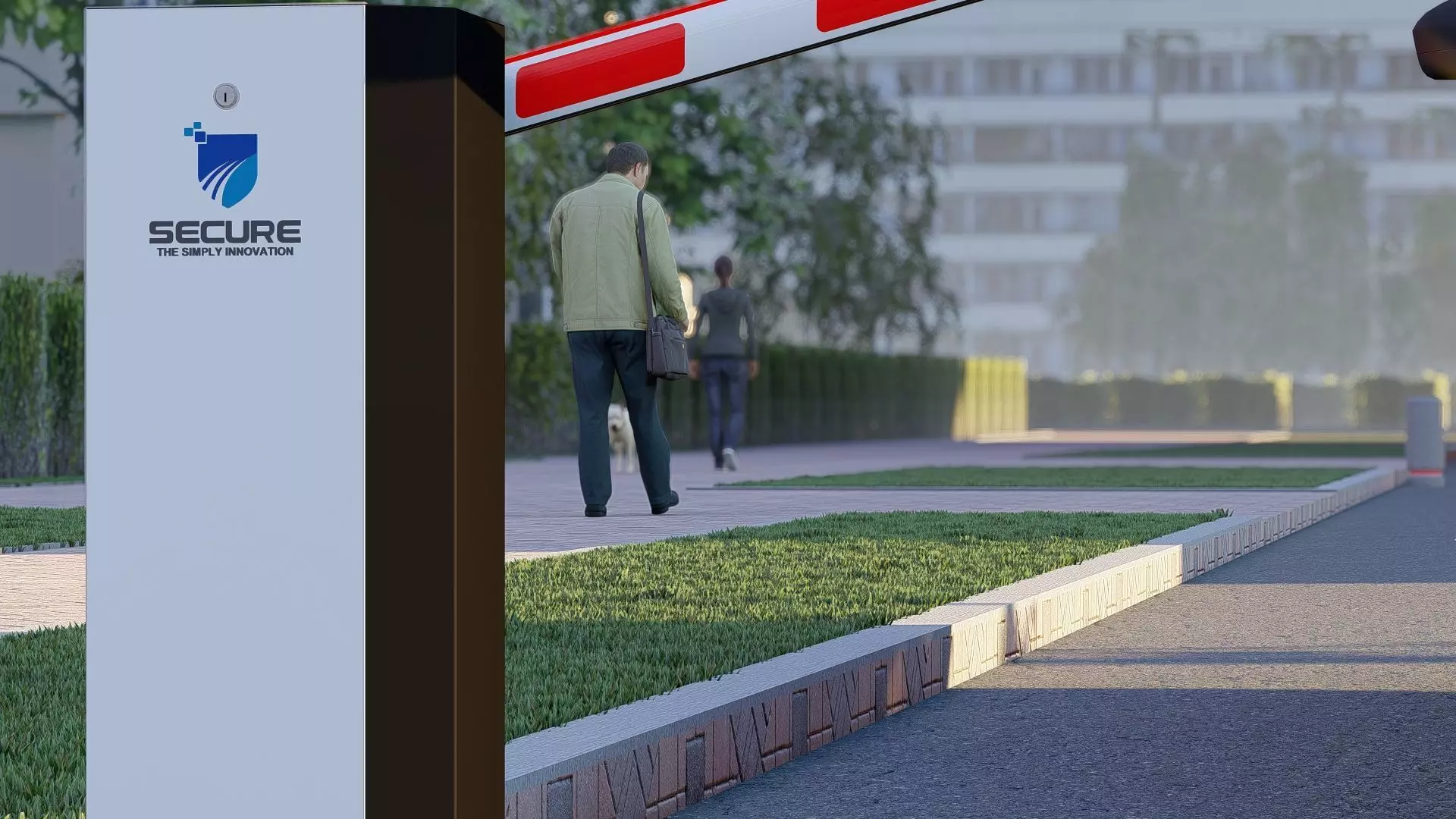 Boom Barrier Low-poly 3D model_0