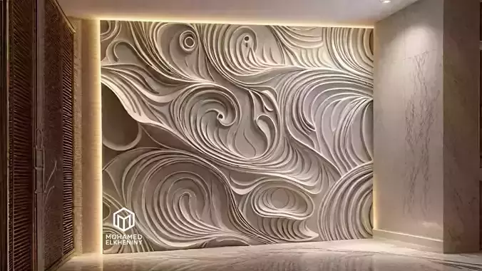 decor set wall panel wall relief mural CNC 58