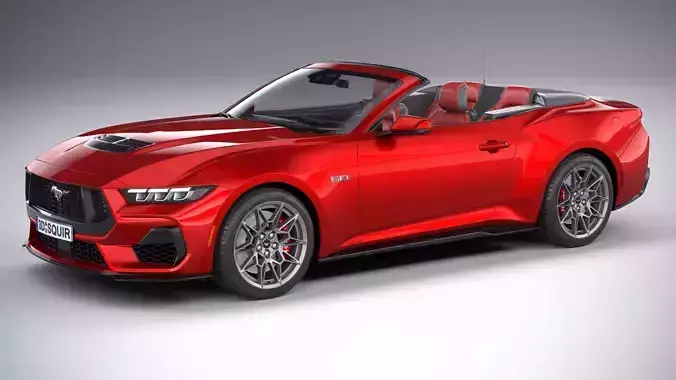 Mustang GT Convertible 2024 3D model