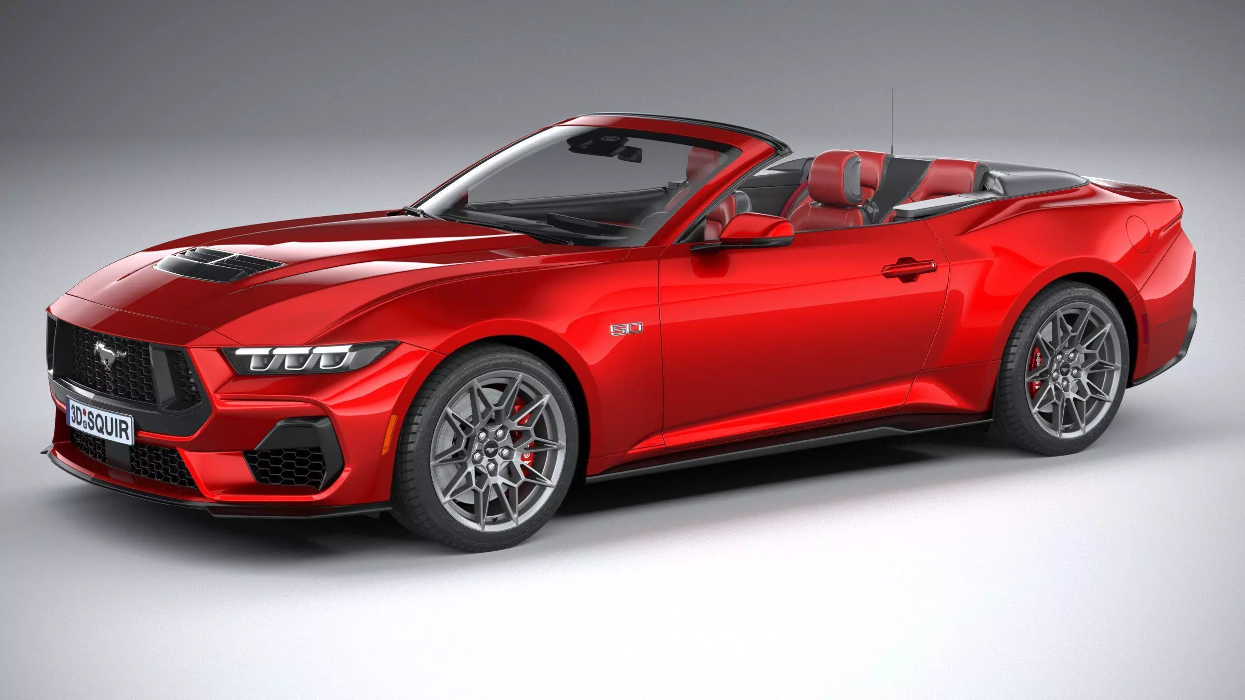 Mustang GT Convertible 2024 3D model