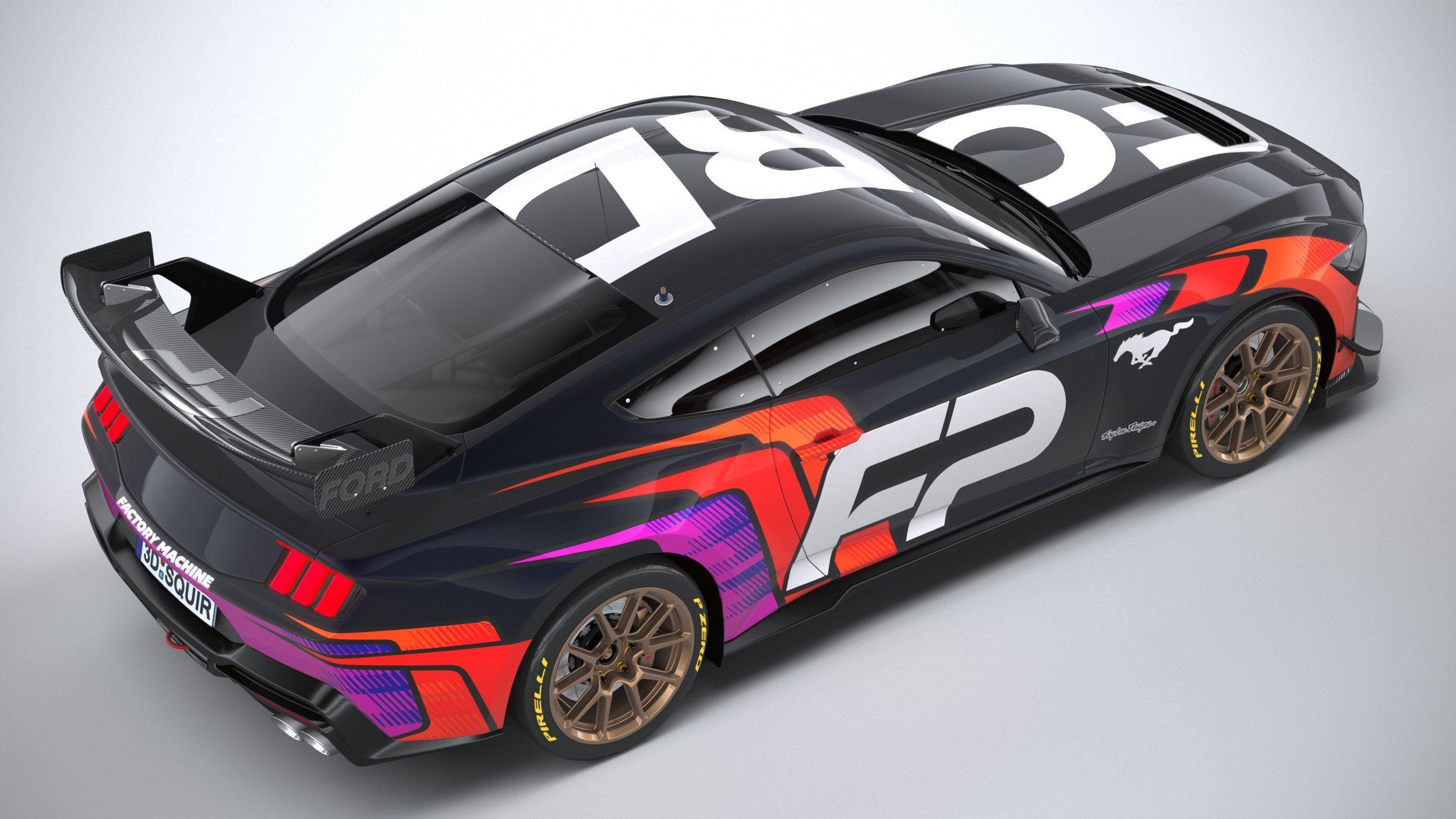 Mustang GT4 Racecar 2024 3D model_10