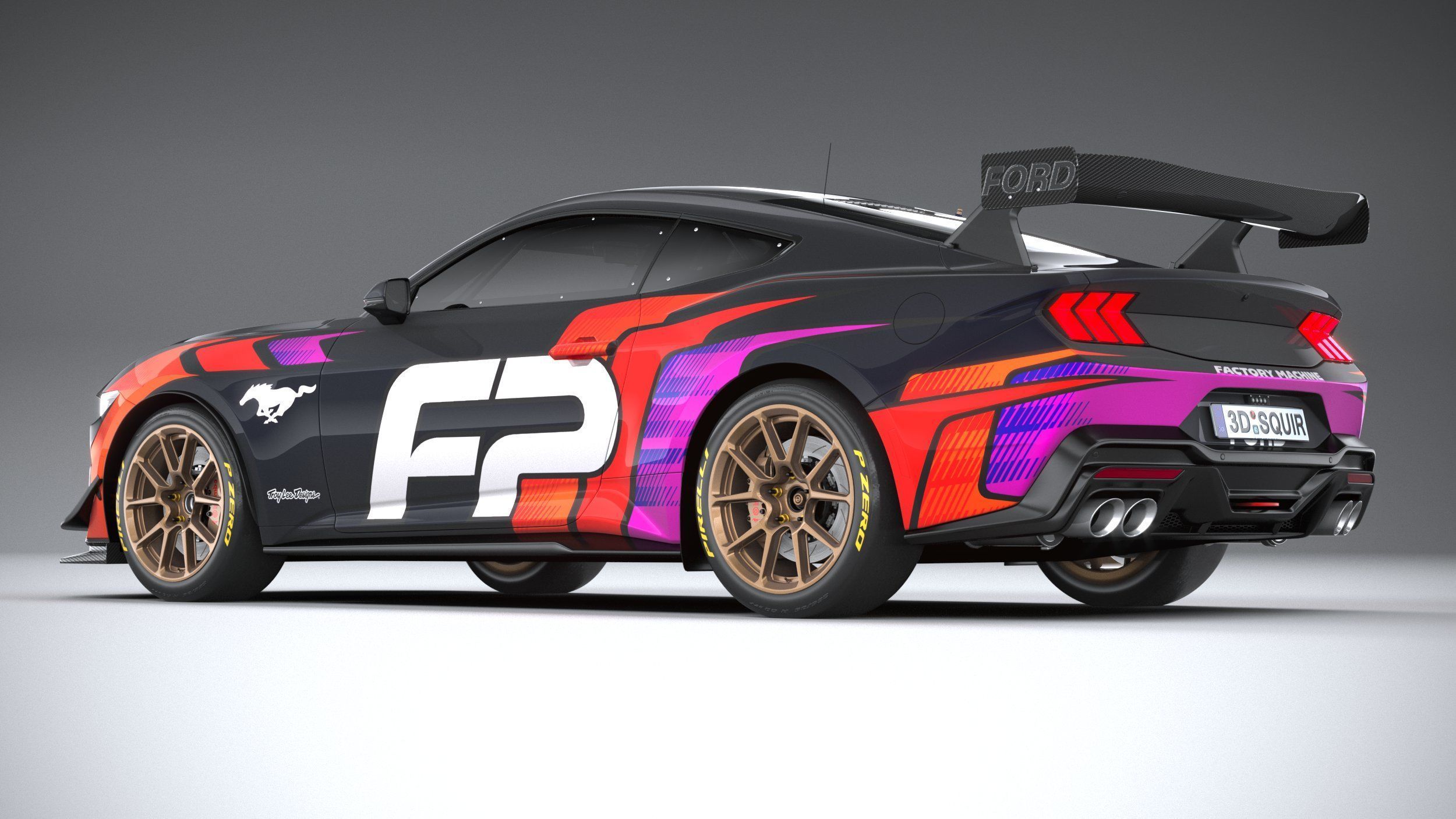 Mustang GT4 Racecar 2024 3D model_5