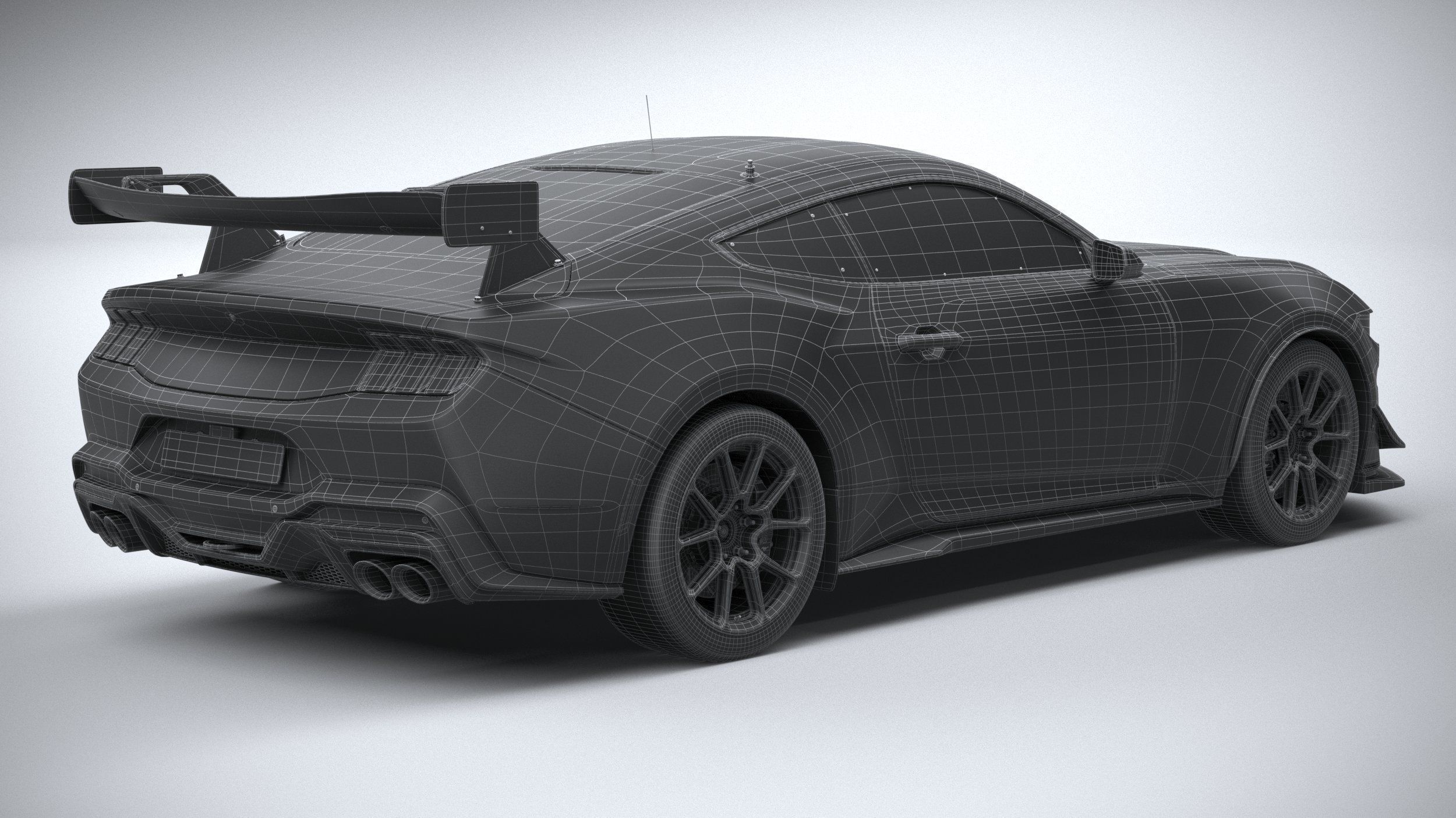 Mustang GT4 Racecar 2024 3D model_29