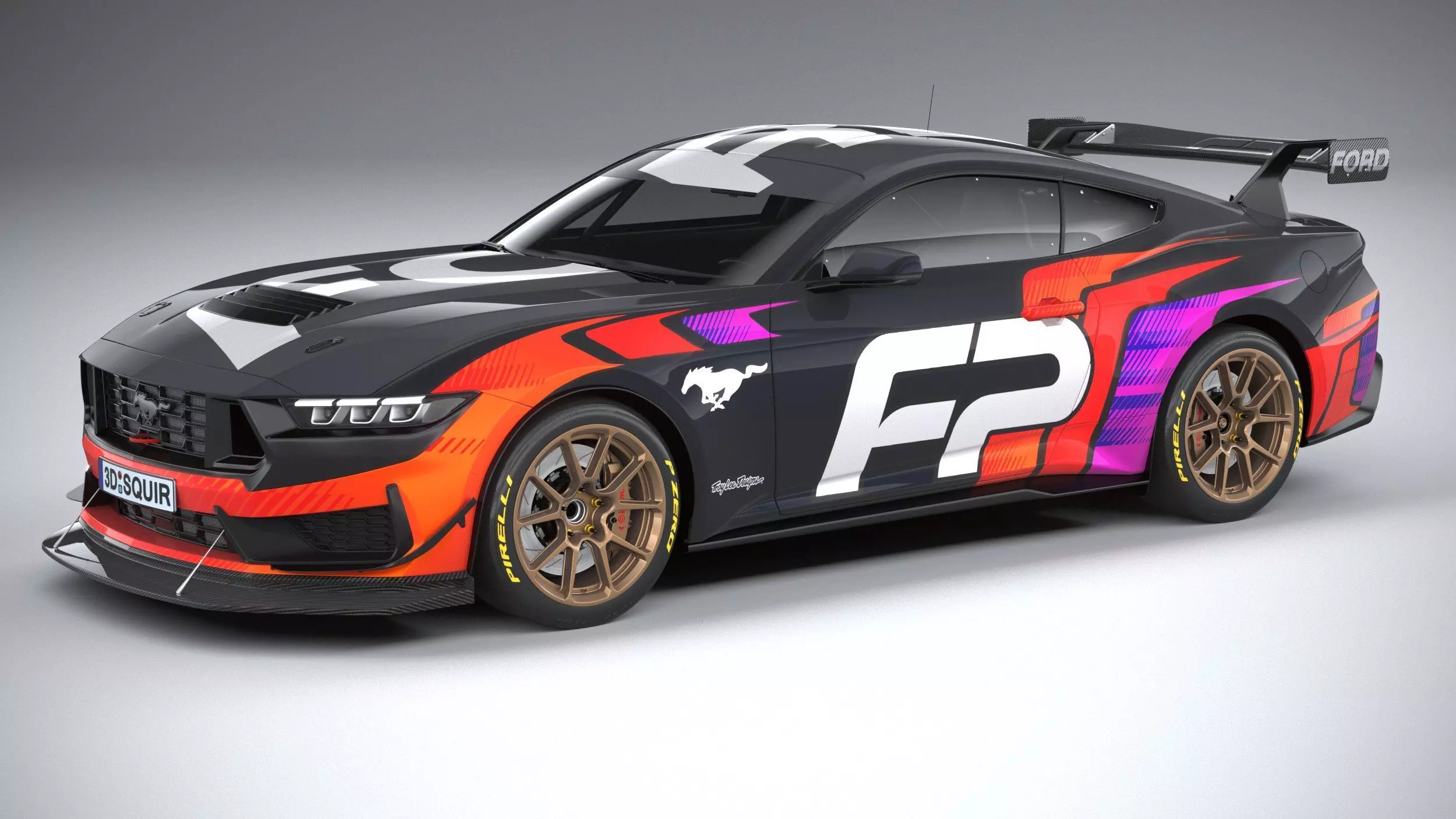 Mustang GT4 Racecar 2024 3D model_0