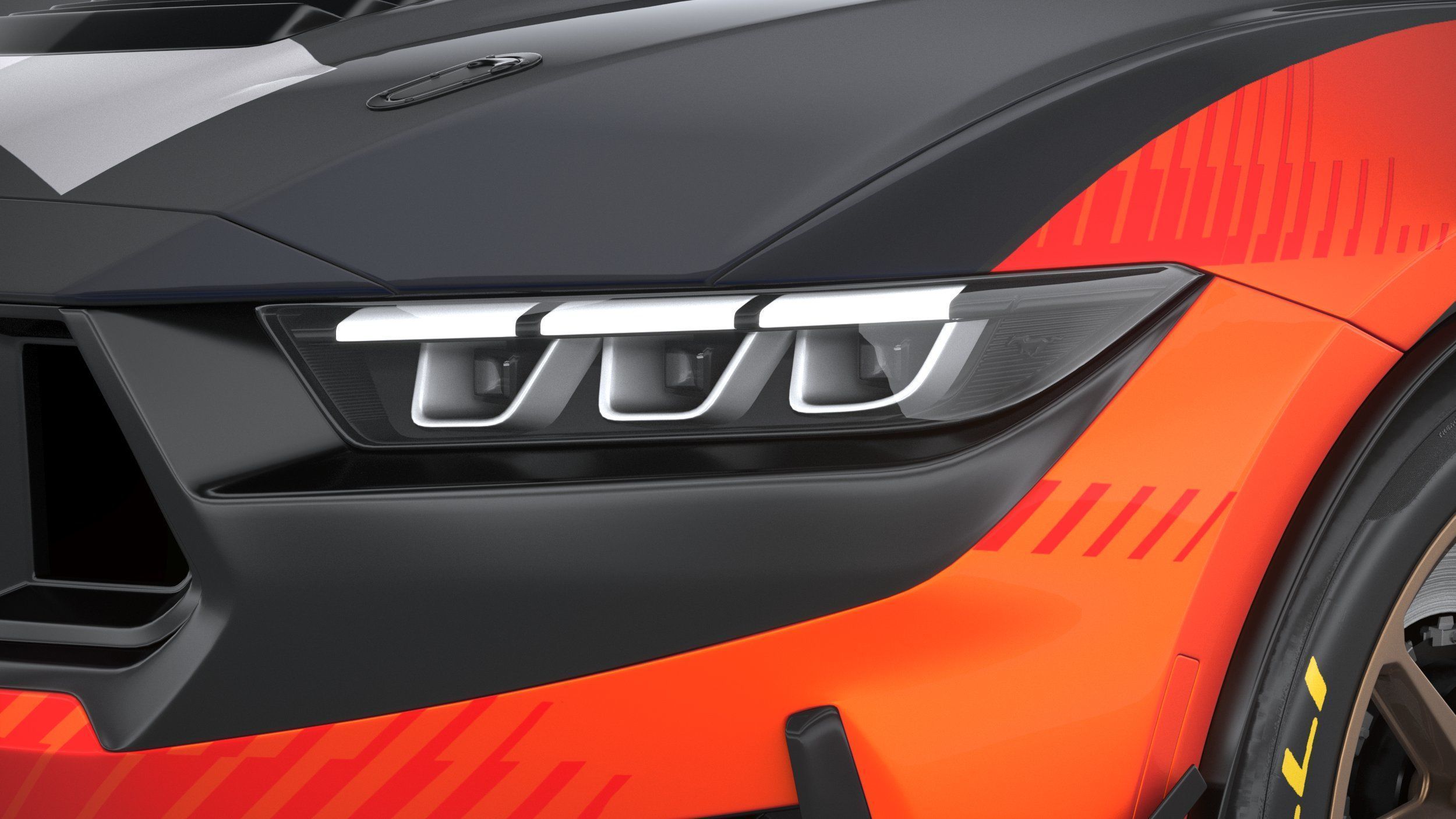 Mustang GT4 Racecar 2024 3D model_14