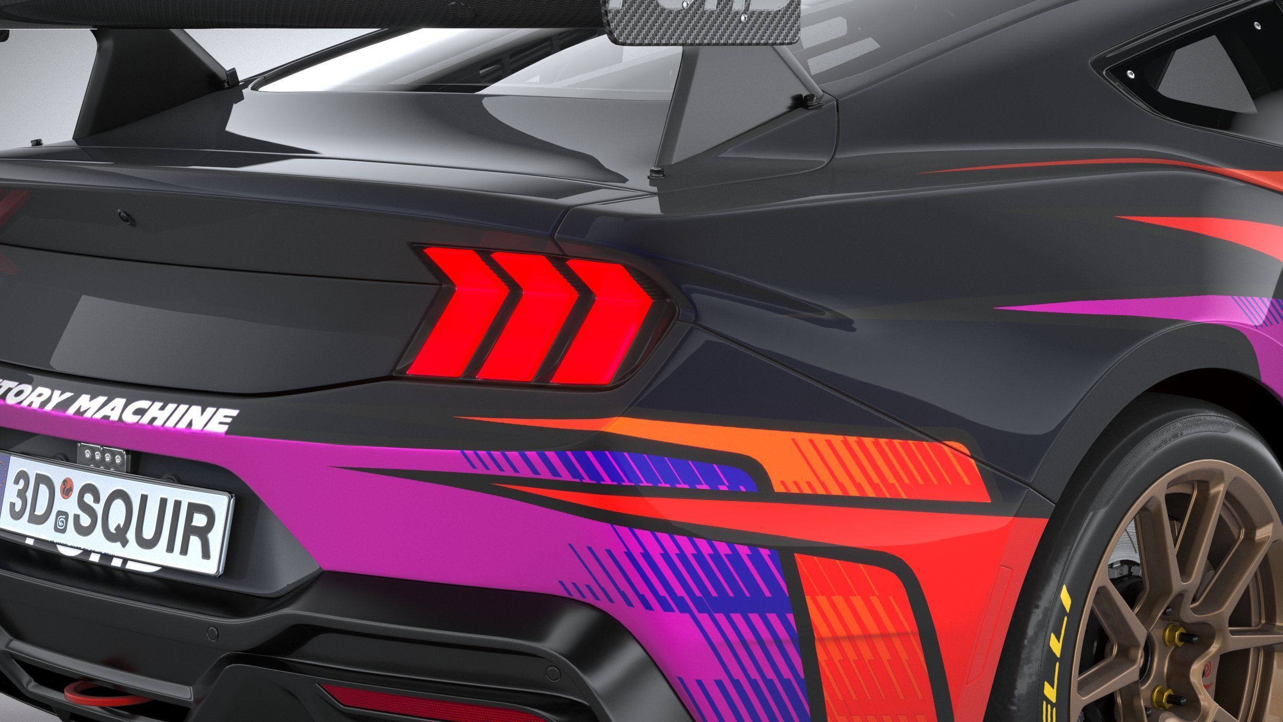 Mustang GT4 Racecar 2024 3D model_18