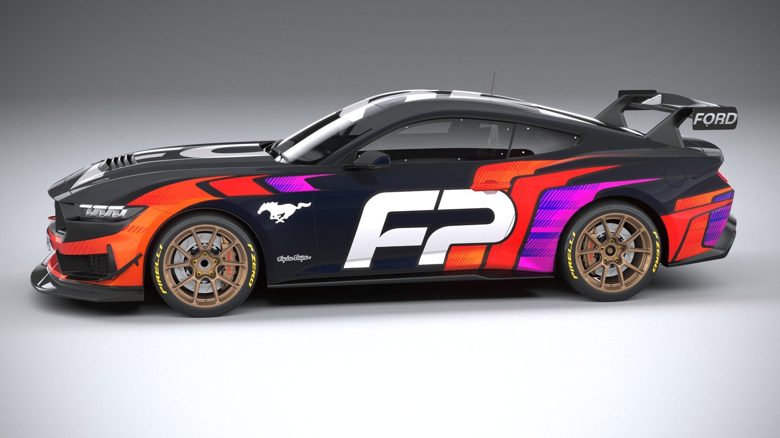 Mustang GT4 Racecar 2024 3D model_8