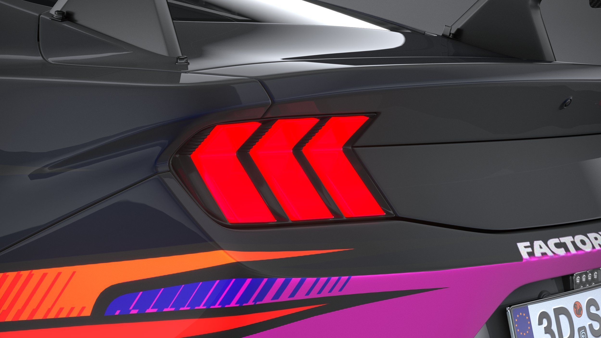 Mustang GT4 Racecar 2024 3D model_15