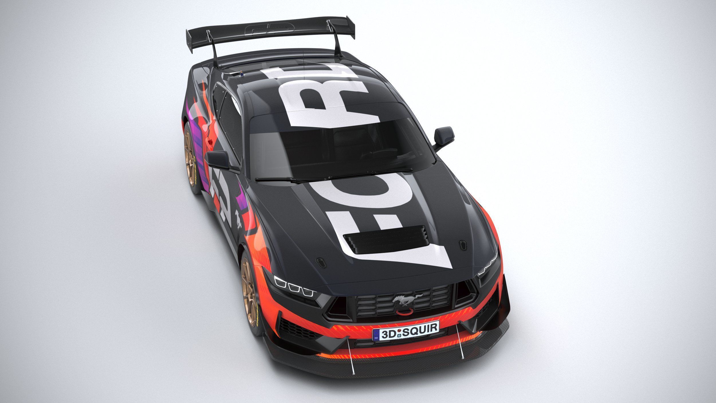 Mustang GT4 Racecar 2024 3D model_12