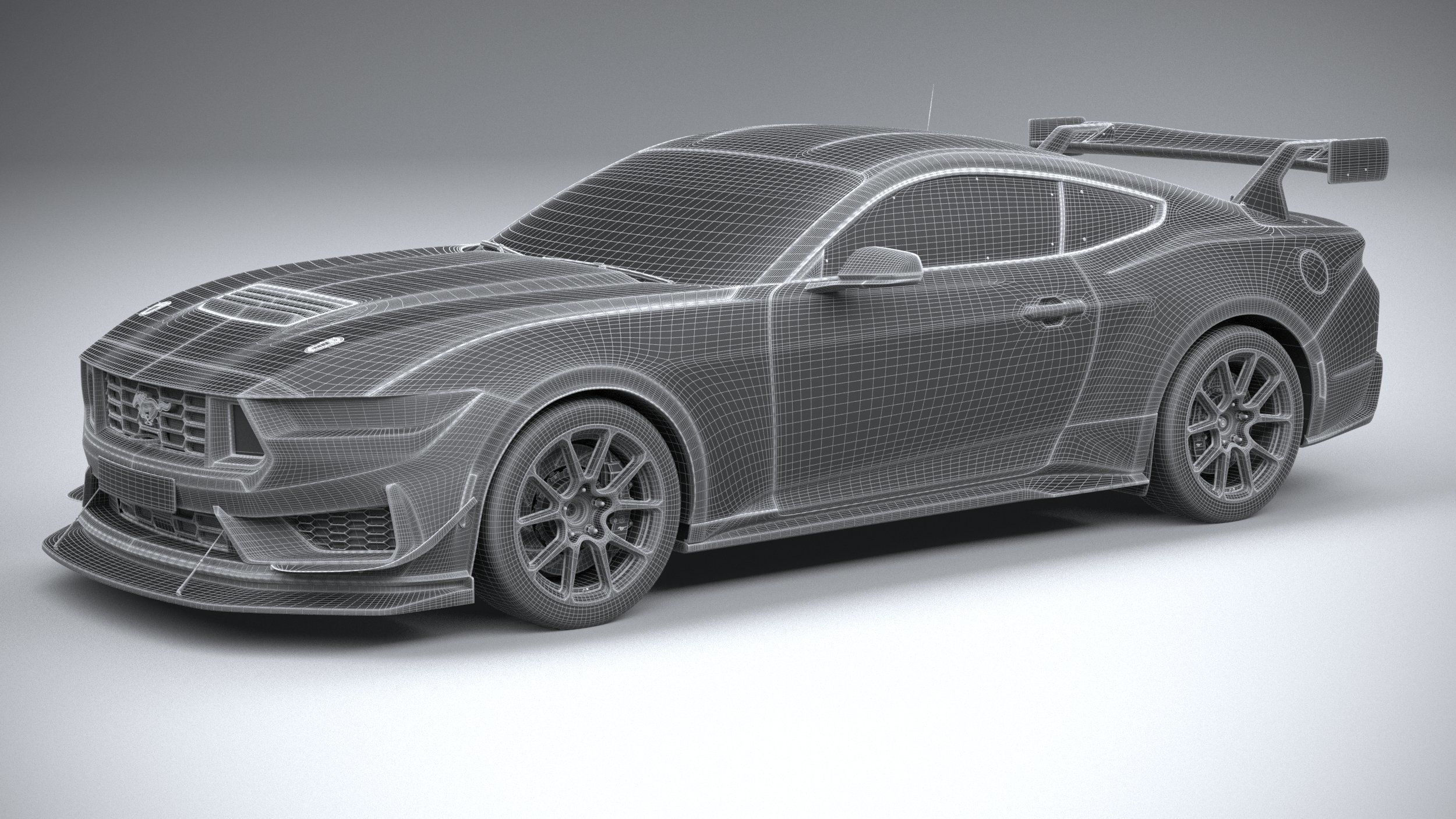 Mustang GT4 Racecar 2024 3D model_26