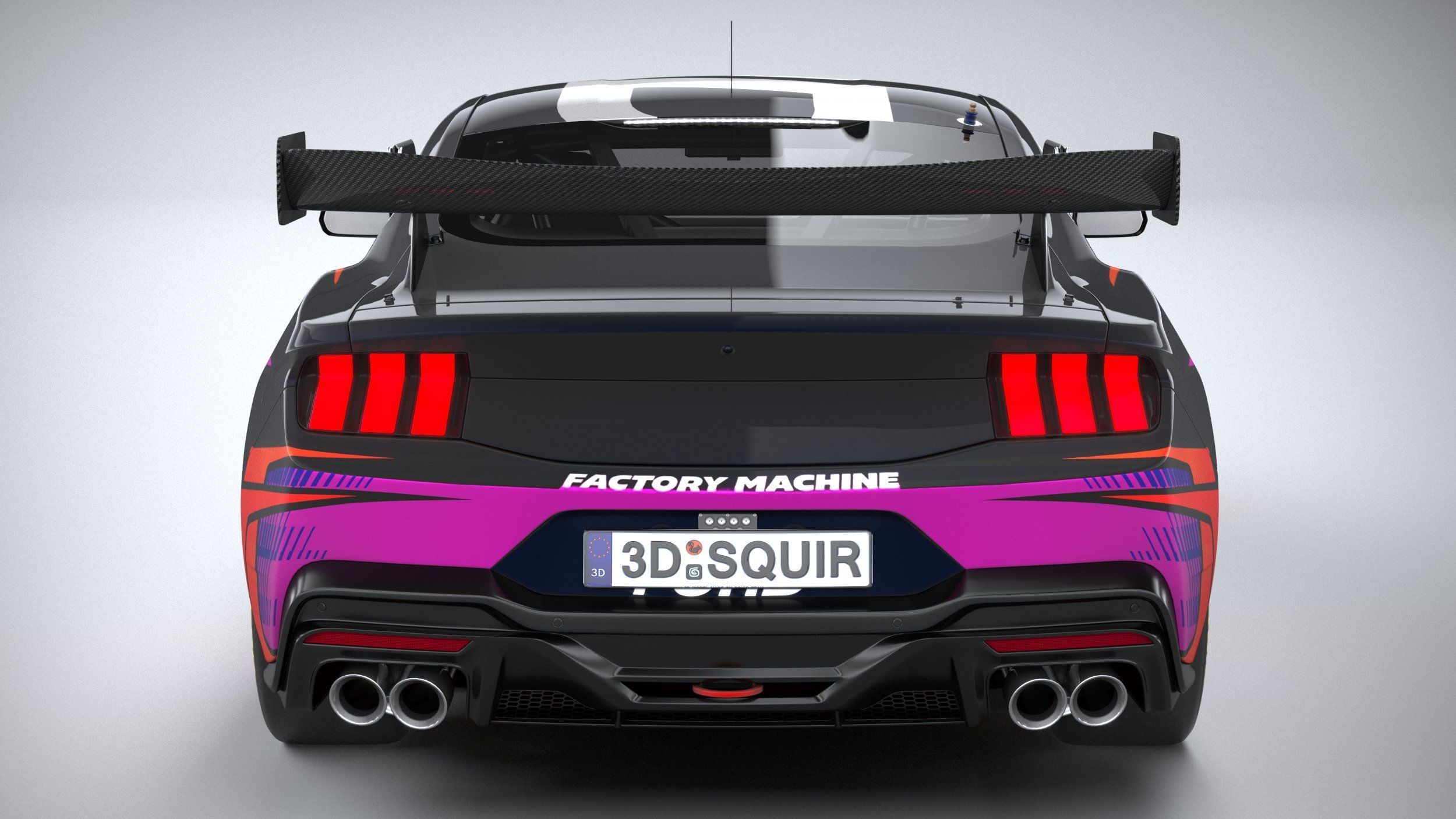 Mustang GT4 Racecar 2024 3D model_4