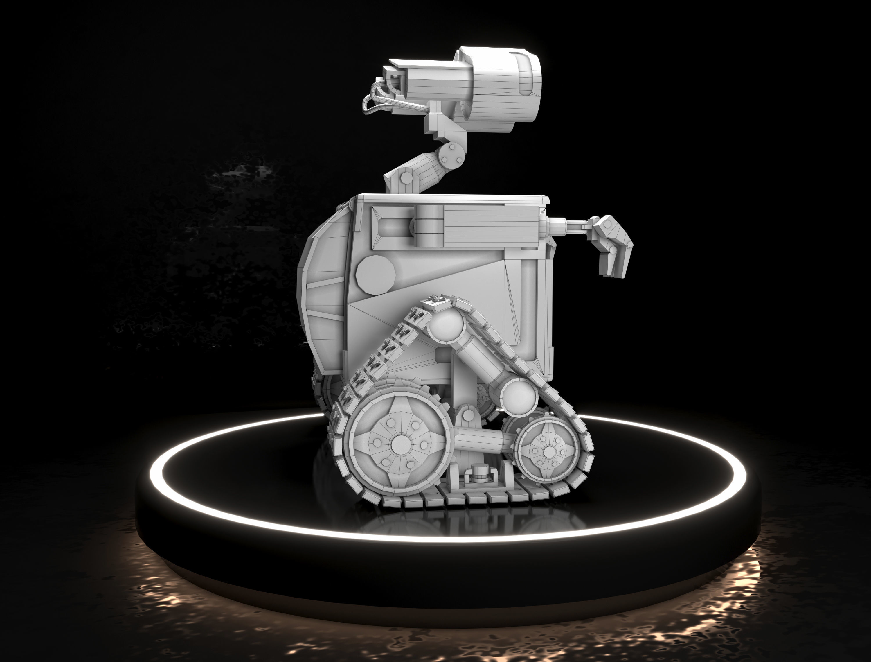 Wall E Robot  Low-poly 3D model_1