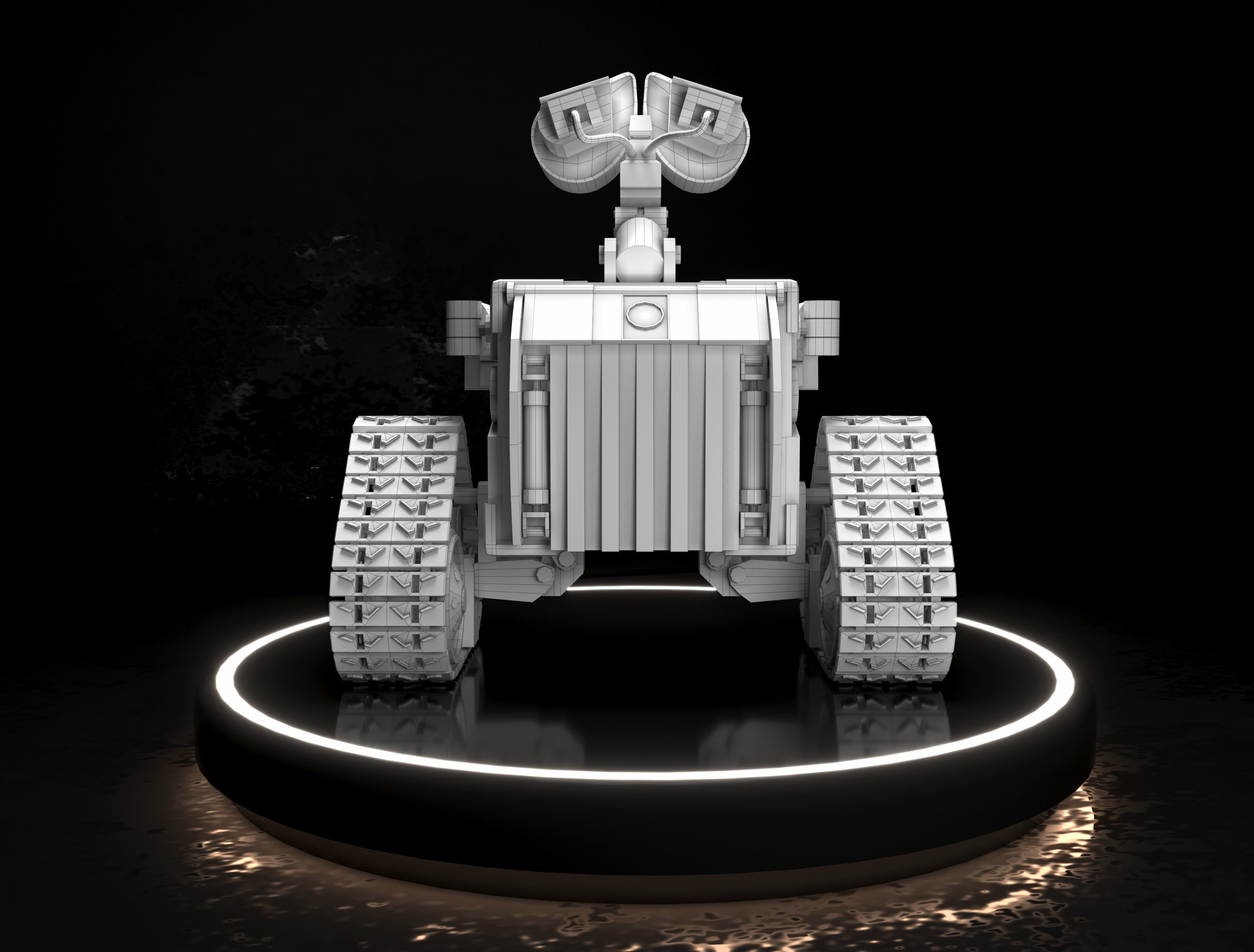 Wall E Robot  Low-poly 3D model_2