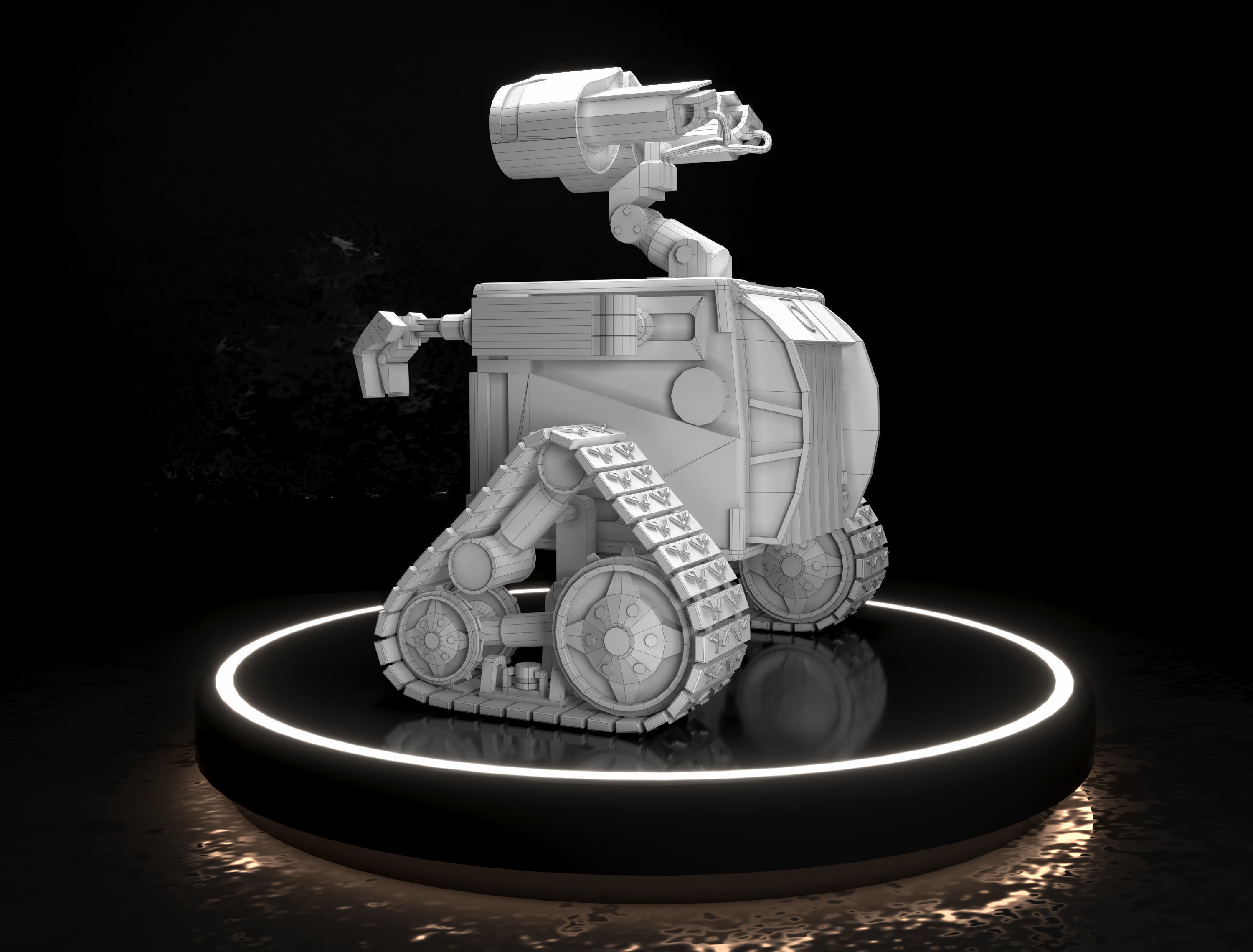 Wall E Robot  Low-poly 3D model_3