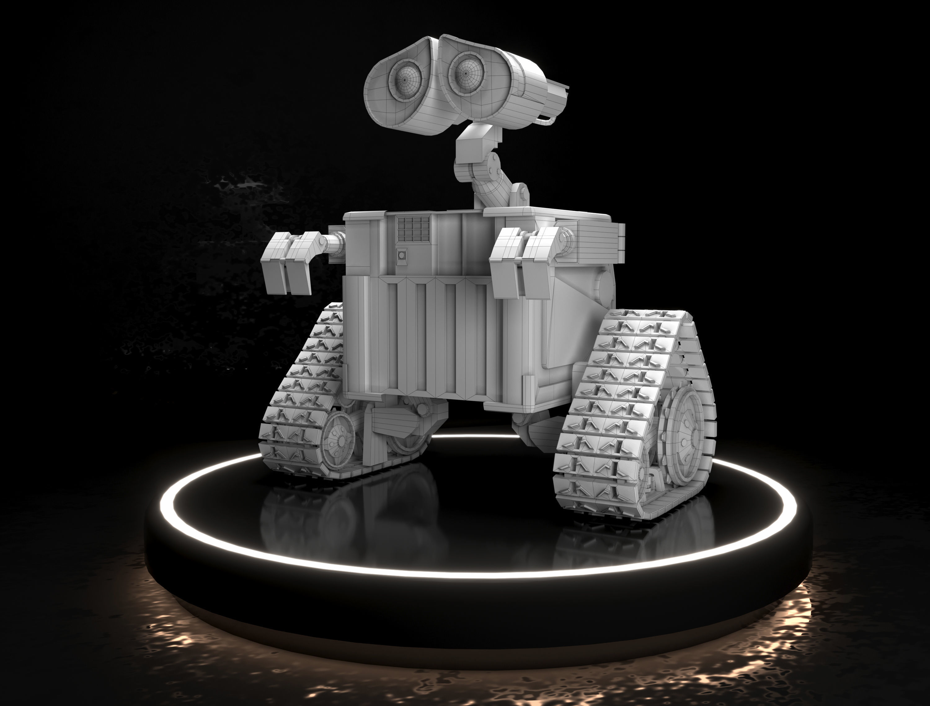 Wall E Robot  Low-poly 3D model_4