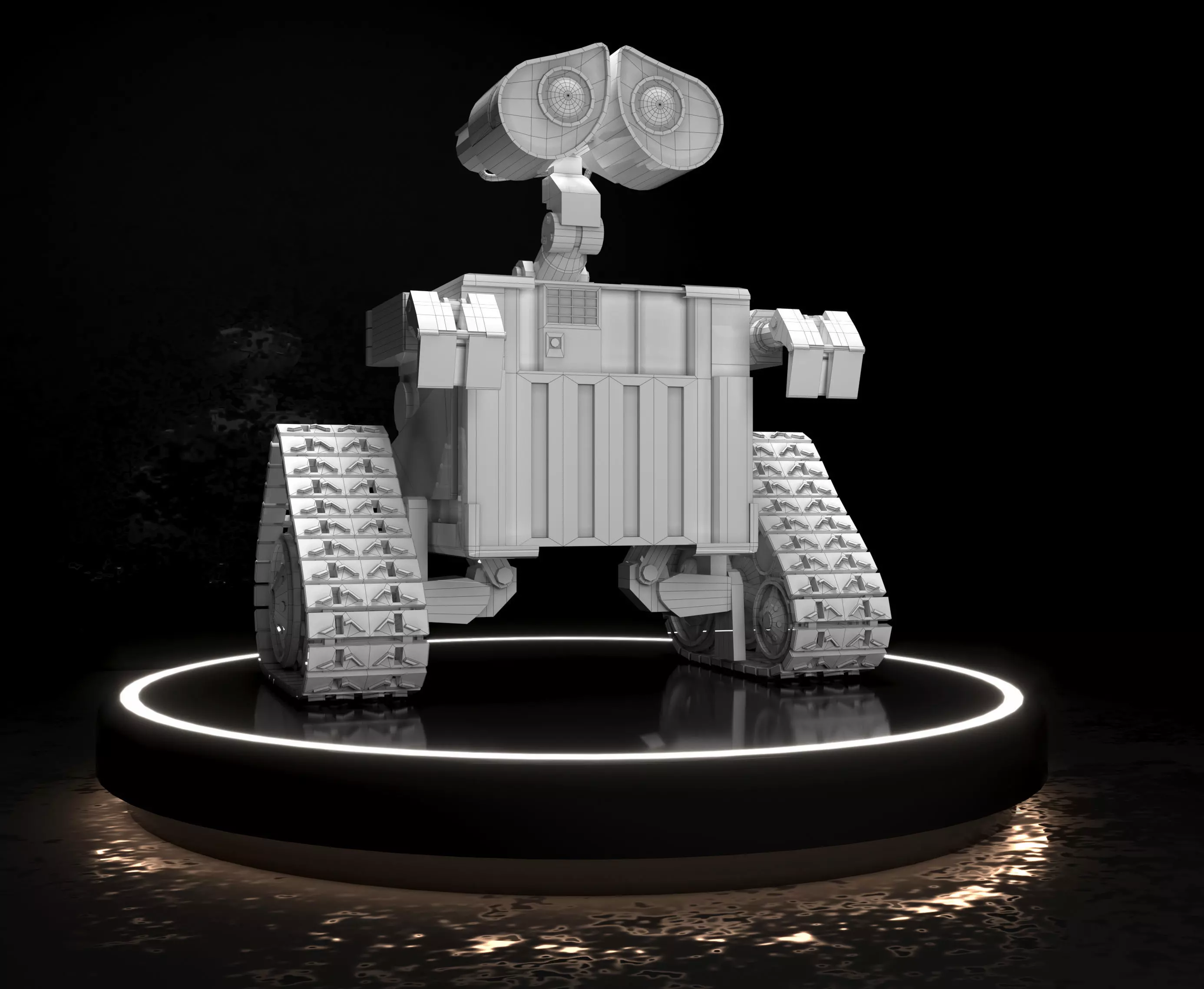 Wall E Robot  Low-poly 3D model_0