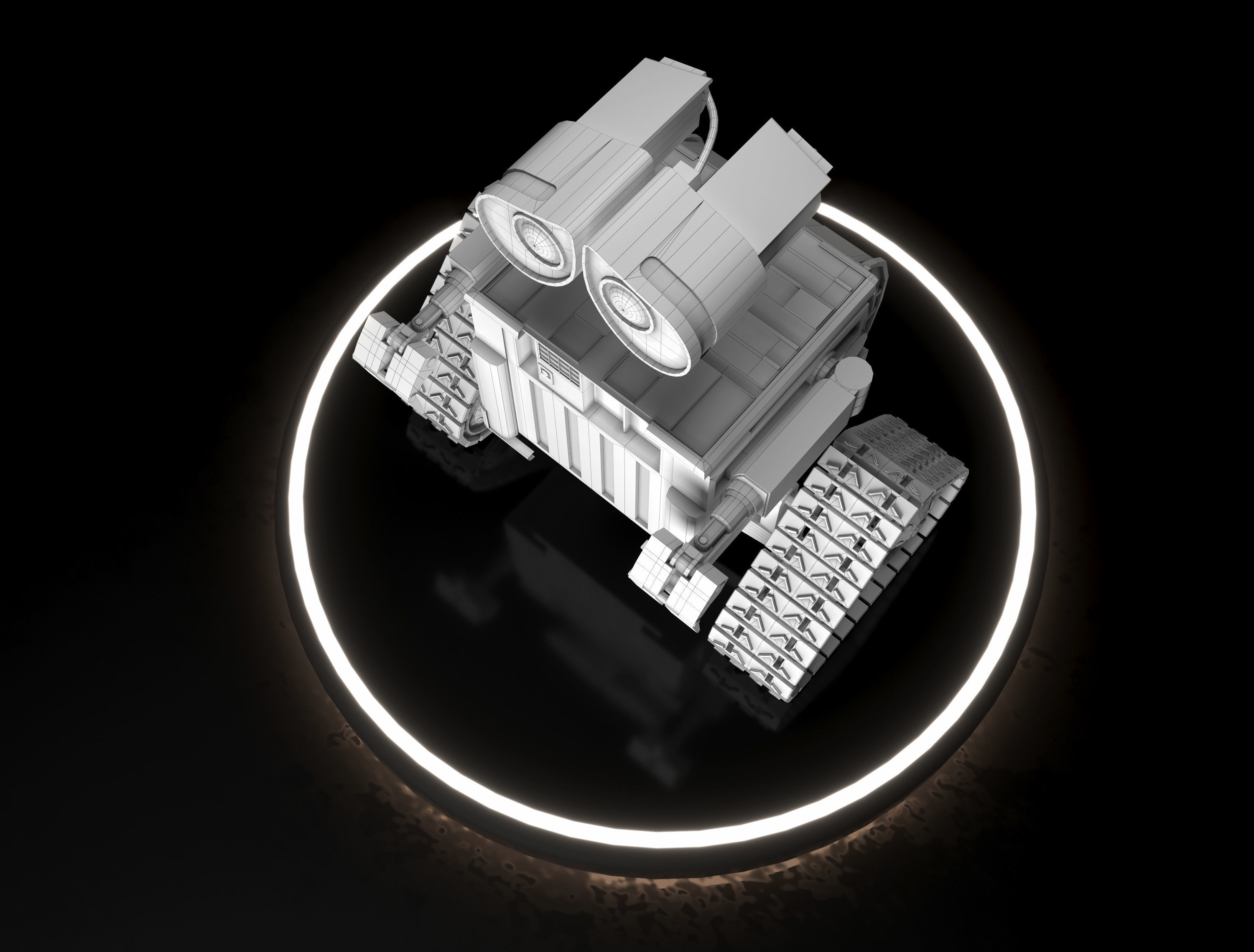 Wall E Robot  Low-poly 3D model_6