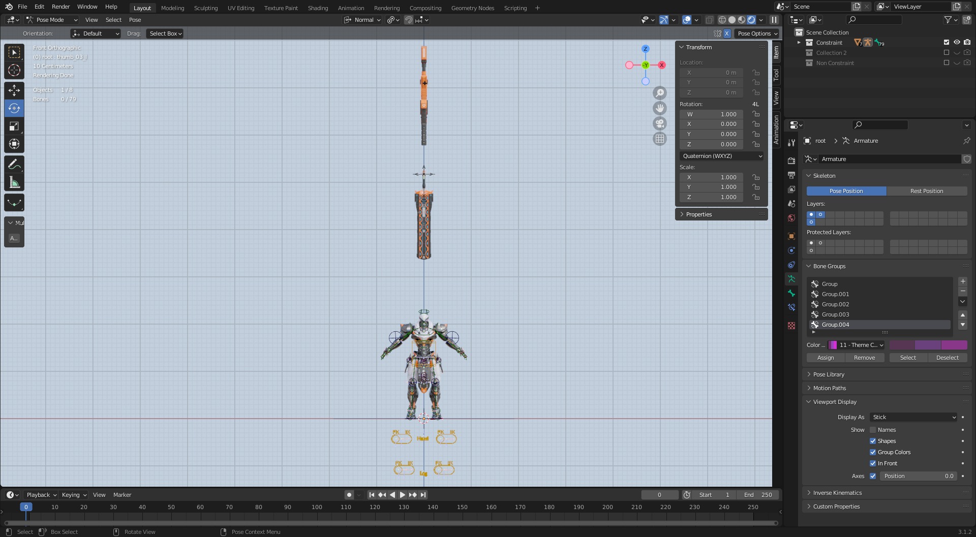 Low Poly - Cybernetic Fenrir Son of Loki Low-poly 3D model_10